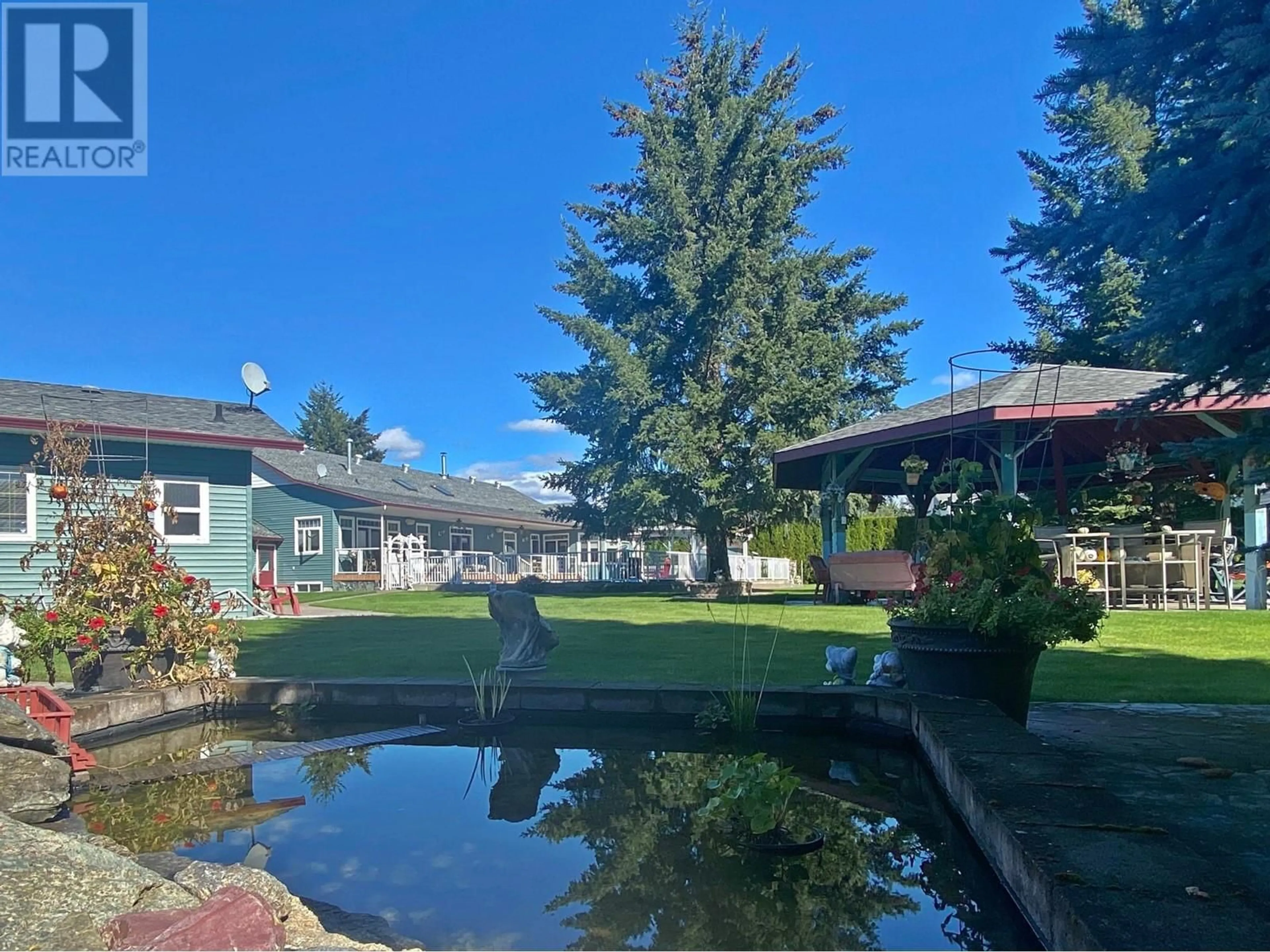 Patio, the fenced backyard for 340 ORIOLE Way, Barriere British Columbia V0E1E0