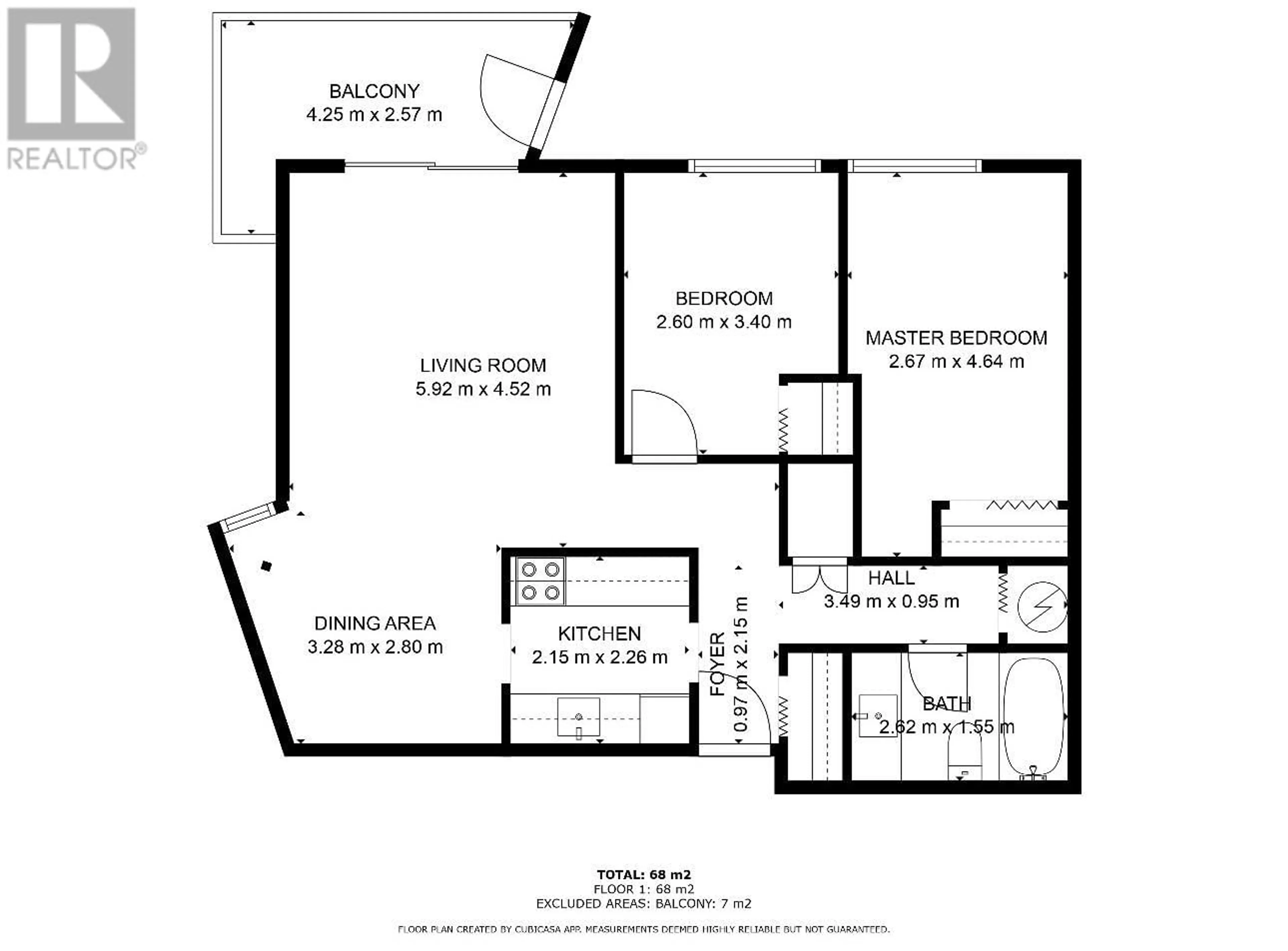 Floor plan for 1703 MENZIES Street Unit# 314, Merritt British Columbia V1K1B8