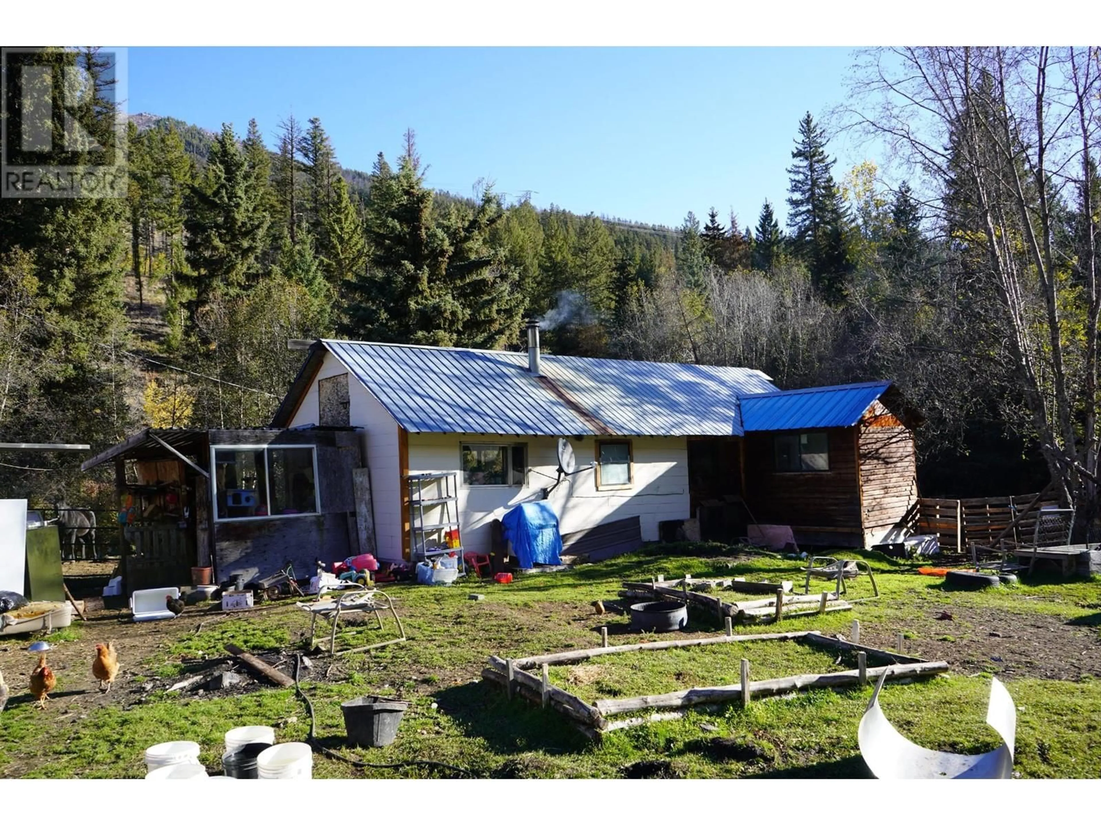 A pic from outside/outdoor area/front of a property/back of a property/a pic from drone, mountain view for 6881 JESMOND ROAD, Clinton British Columbia V0K1K0