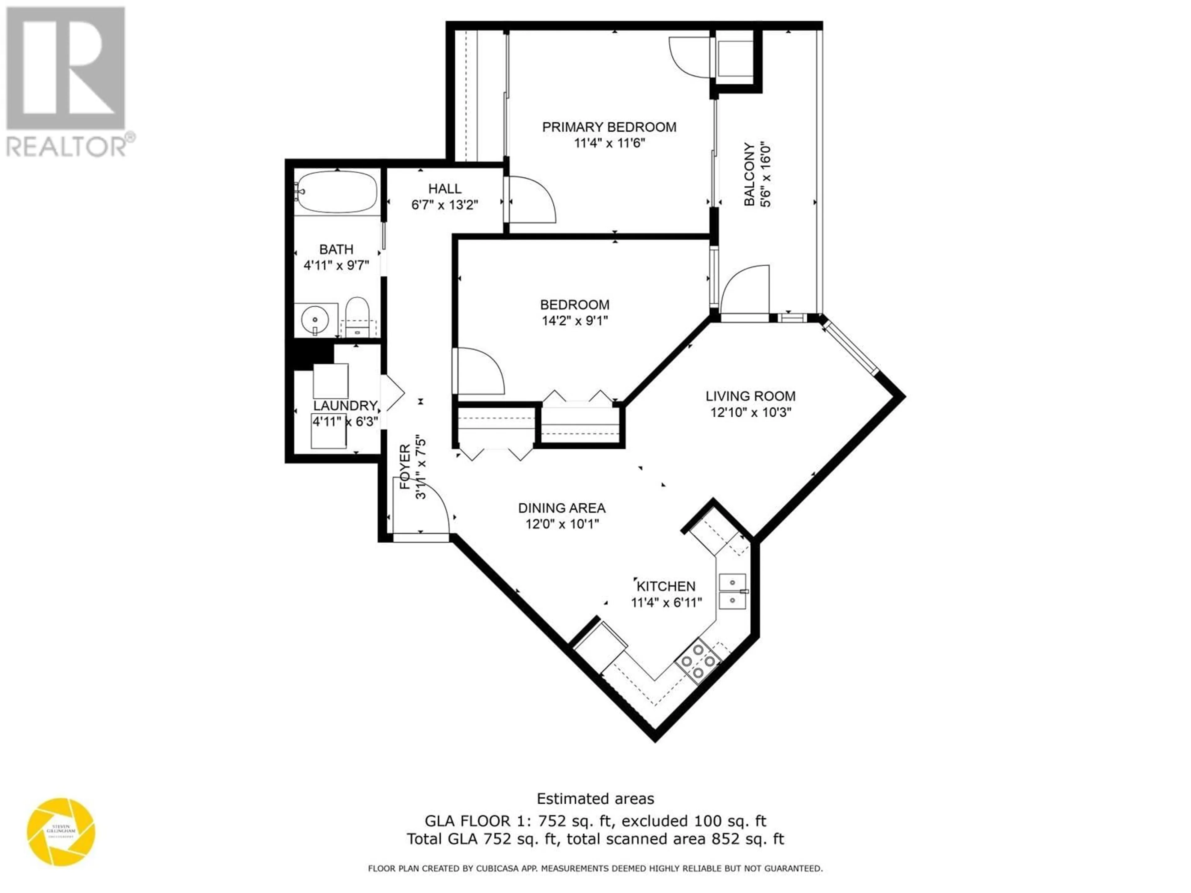 Floor plan for 629 LANSDOWNE Street Unit# 205, Kamloops British Columbia V2C1Y6