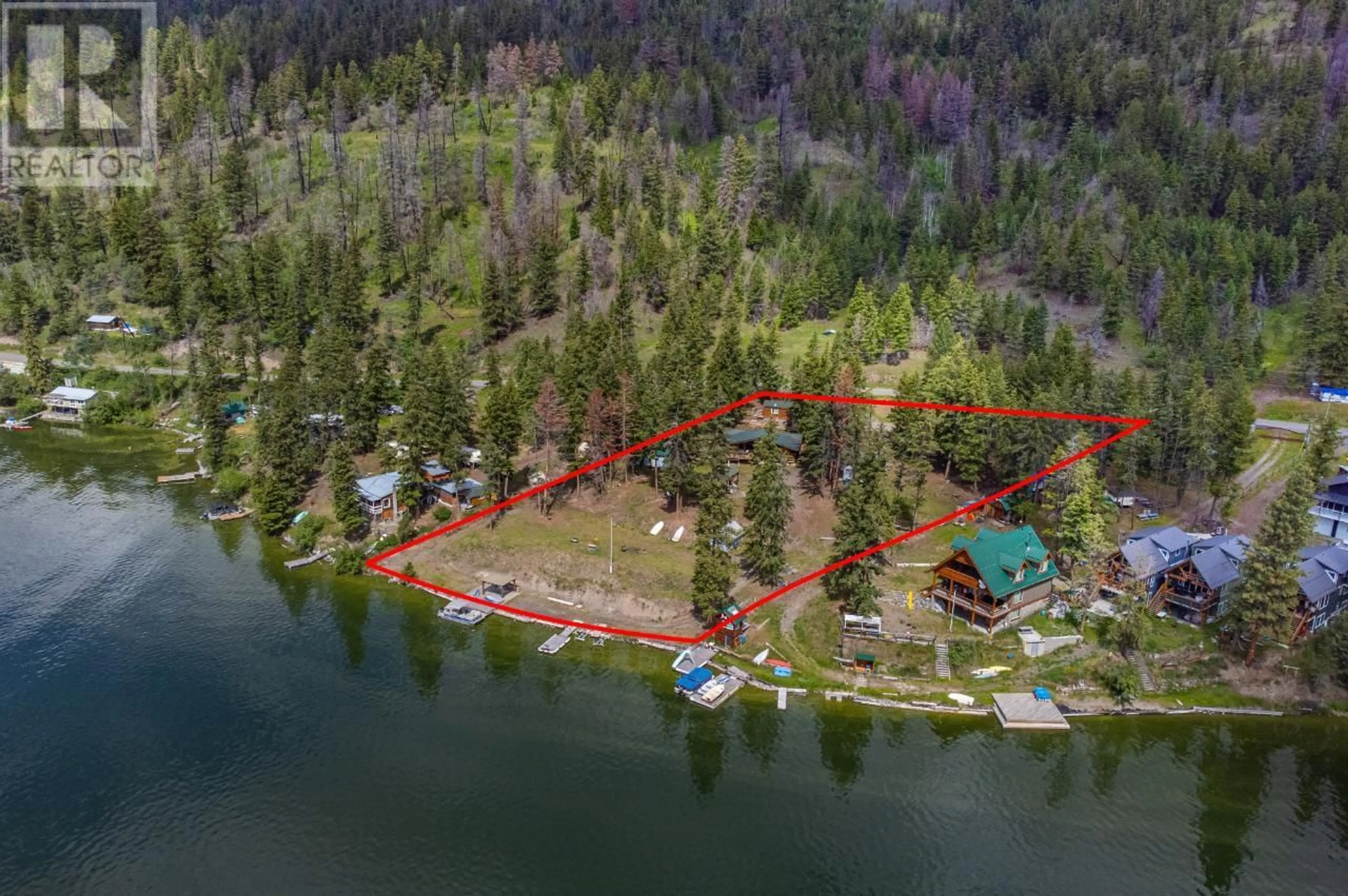 A pic from outside/outdoor area/front of a property/back of a property/a pic from drone, water/lake/river/ocean view for 2474 LOON LAKE ROAD, Loon Lake British Columbia V0K1H0