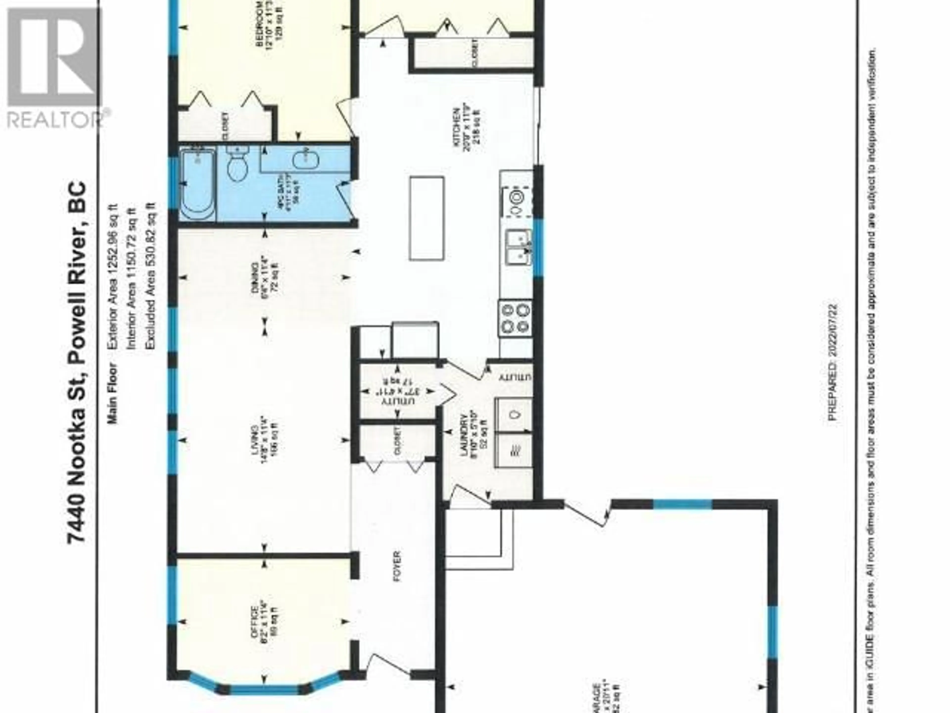 Floor plan for 104-7440 NOOTKA STREET, Powell River British Columbia V8A0P8