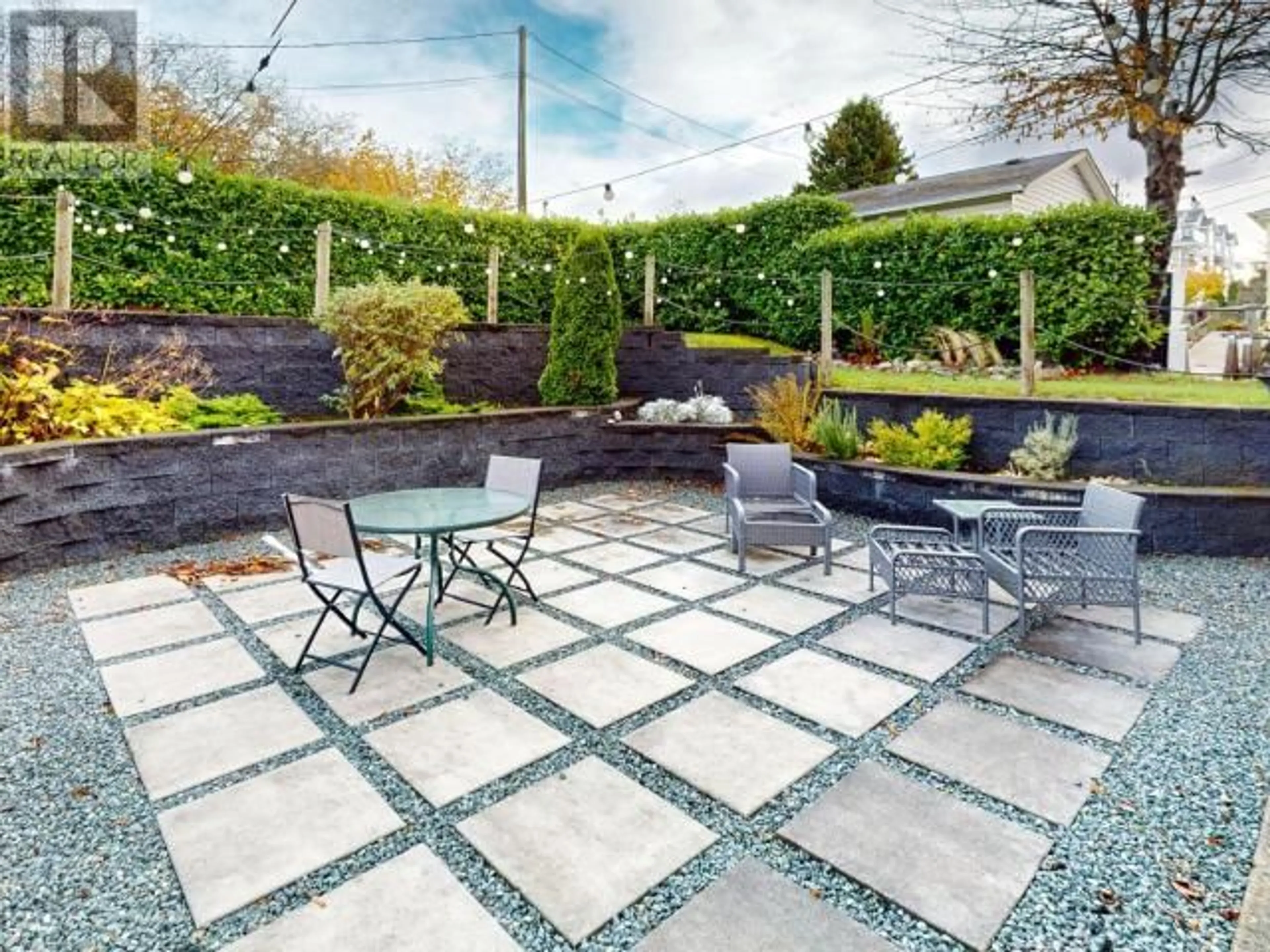 Patio, the fenced backyard for 4636 HARWOOD AVE, Powell River British Columbia V8A2R2