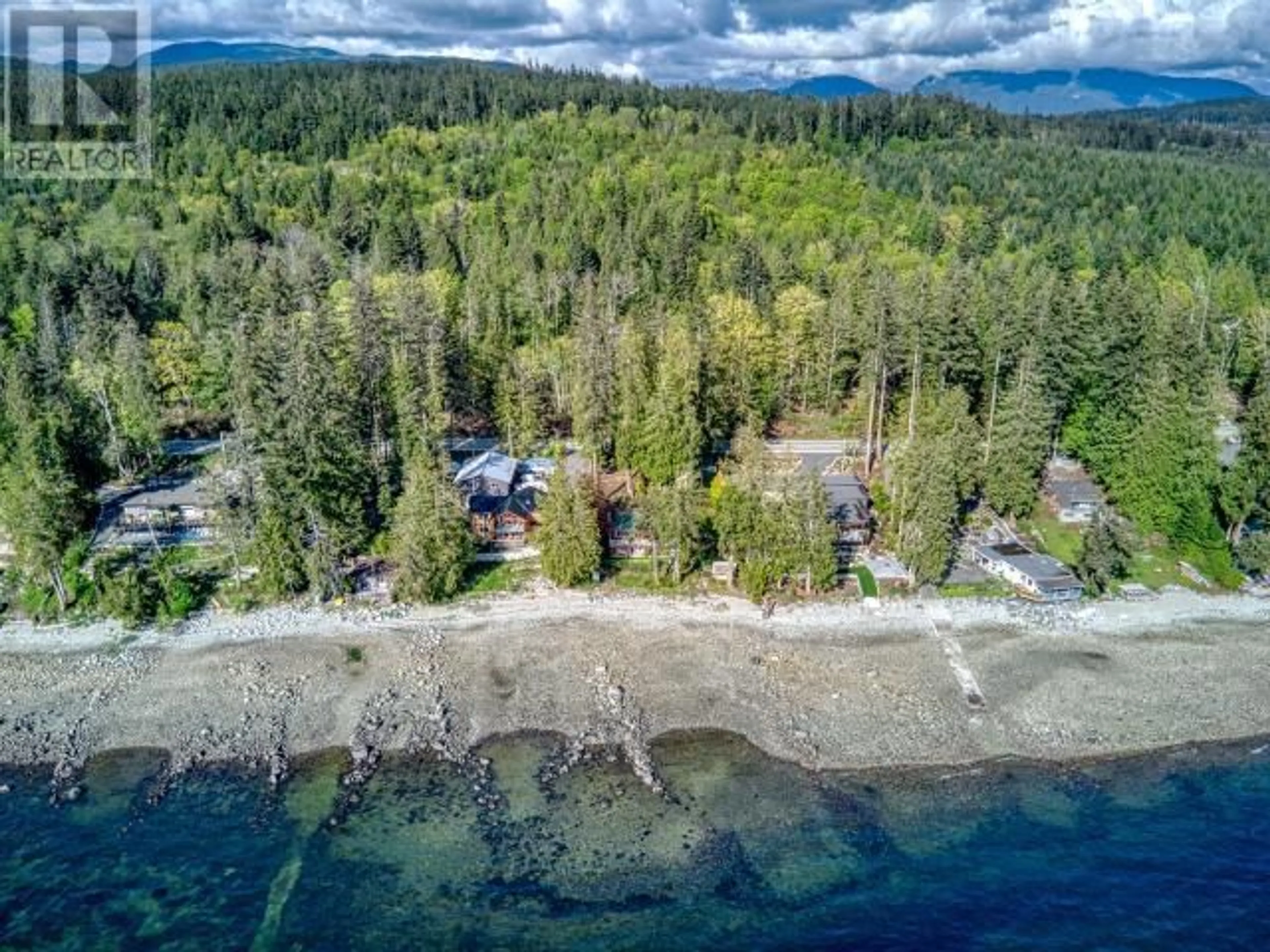 A pic from outside/outdoor area/front of a property/back of a property/a pic from drone, water/lake/river/ocean view for 4323 HIGHWAY 101, Powell River British Columbia V8A0C8