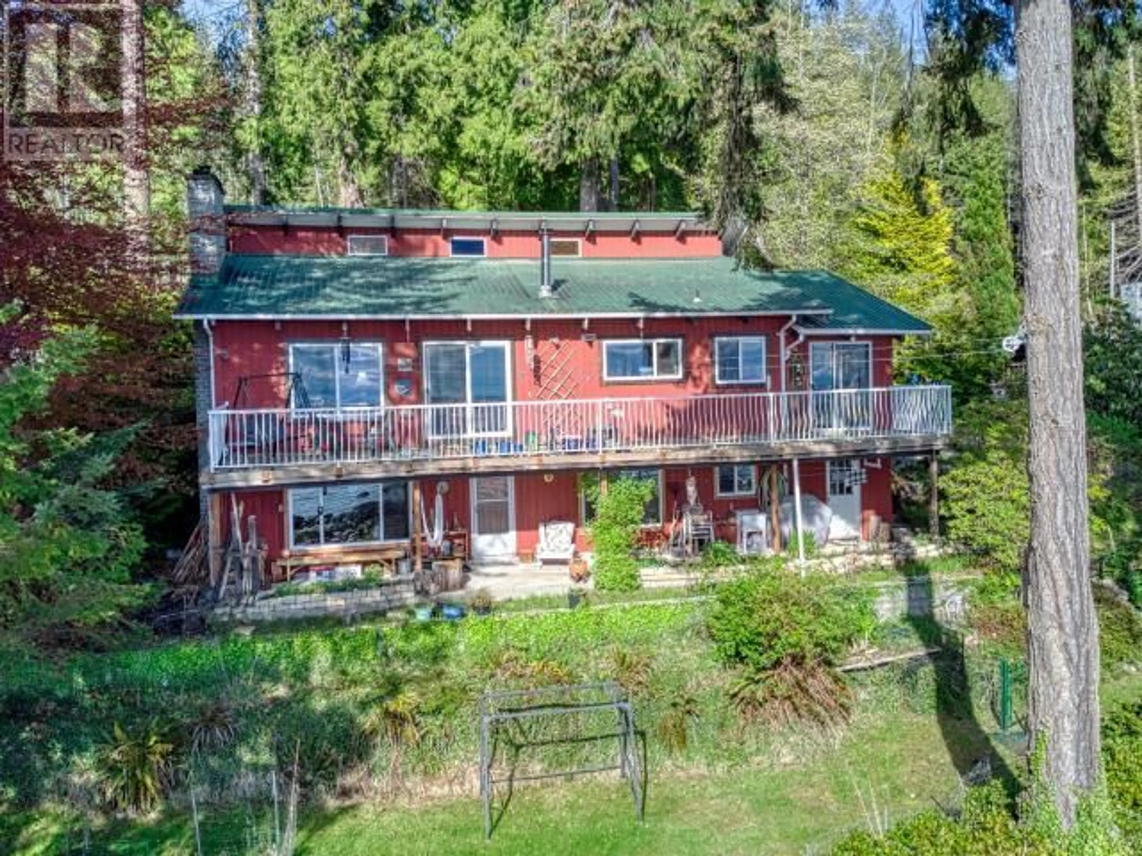 A pic from outside/outdoor area/front of a property/back of a property/a pic from drone, water/lake/river/ocean view for 4323 HIGHWAY 101, Powell River British Columbia V8A0C8