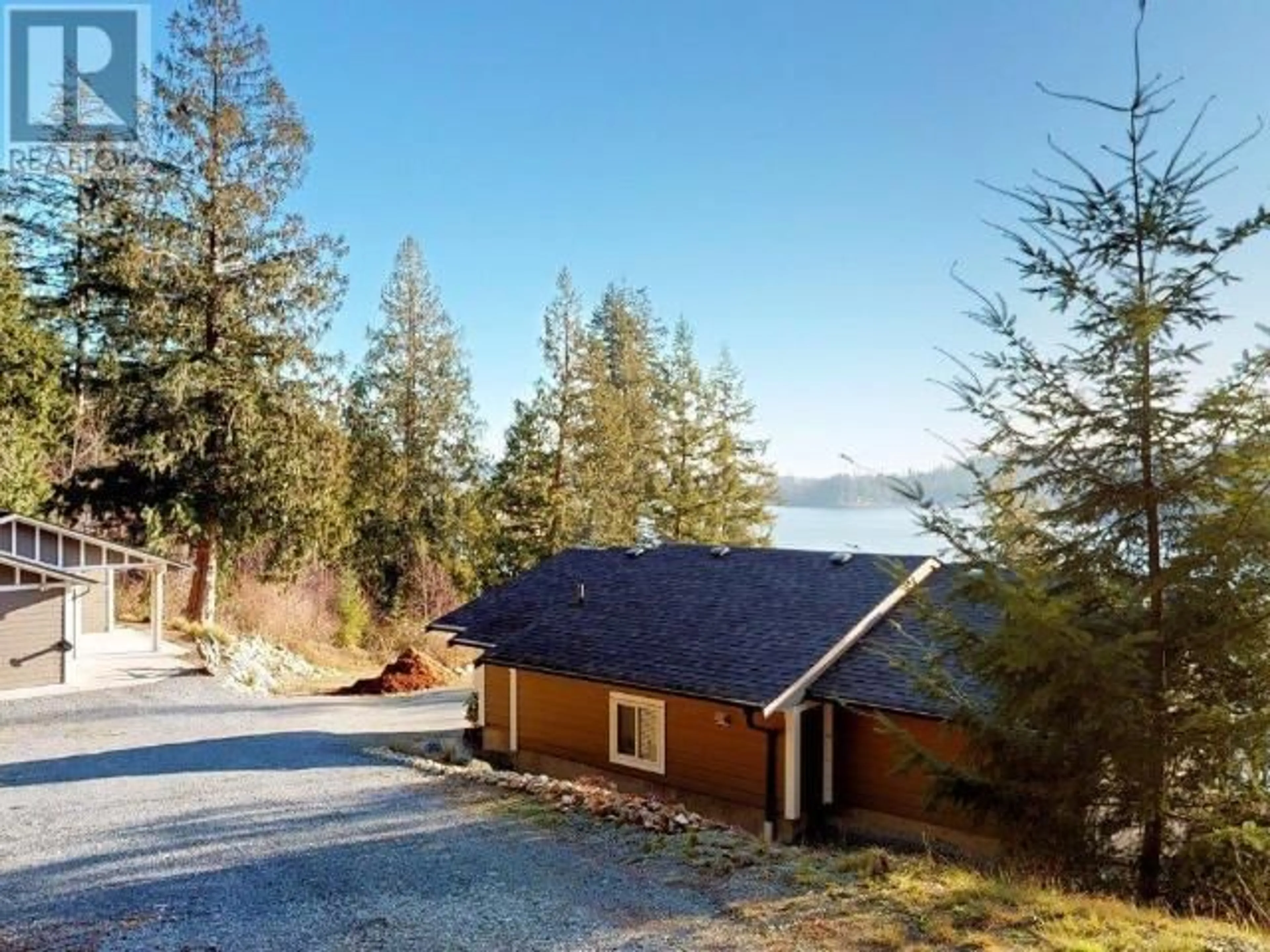 A pic from outside/outdoor area/front of a property/back of a property/a pic from drone, water/lake/river/ocean view for 12825 SEASIDE WAY, Powell River British Columbia V8A0M9