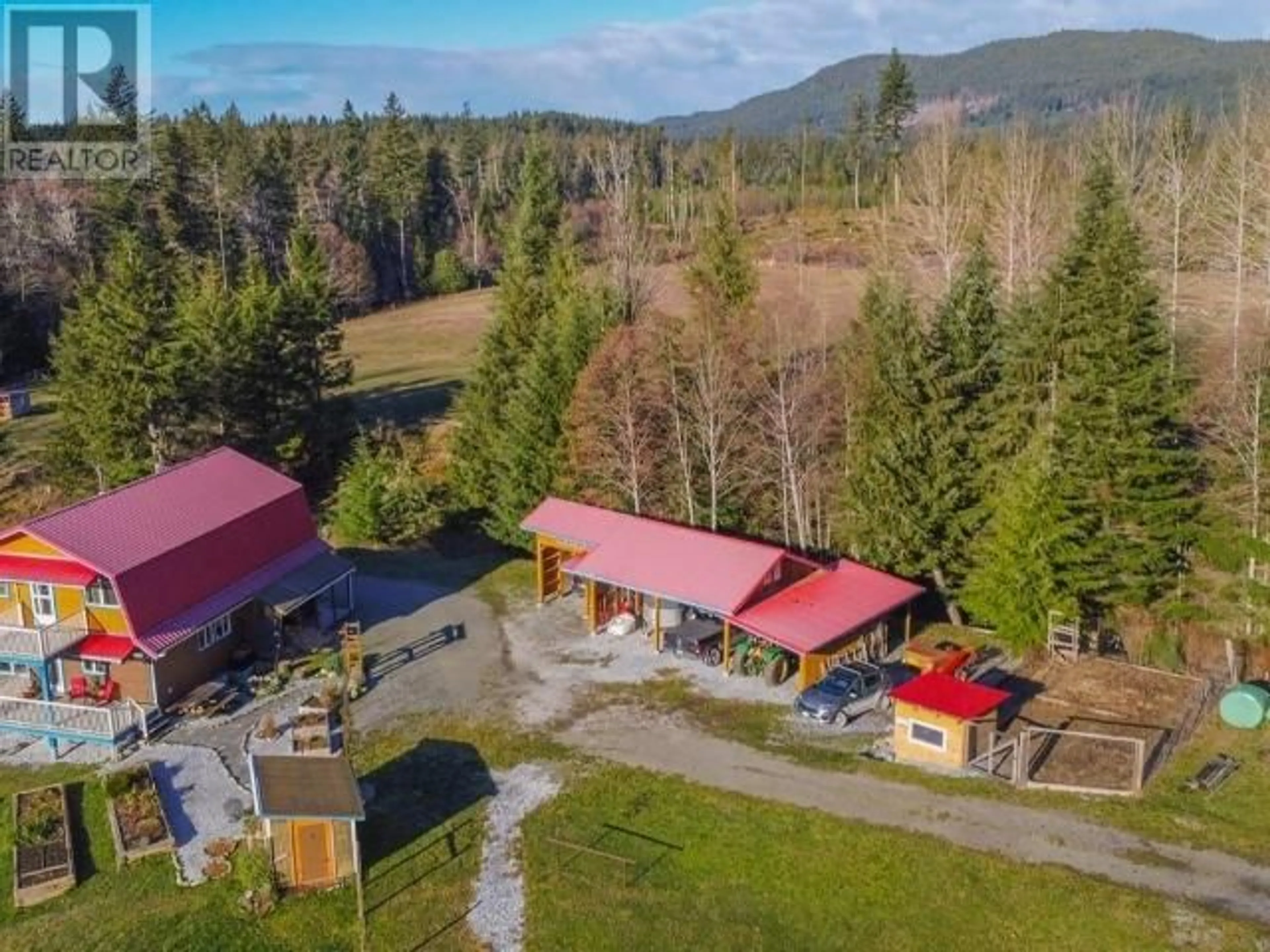 A pic from outside/outdoor area/front of a property/back of a property/a pic from drone, mountain view for 5956 CENTRAL ROAD, Texada Island British Columbia V0N3K0