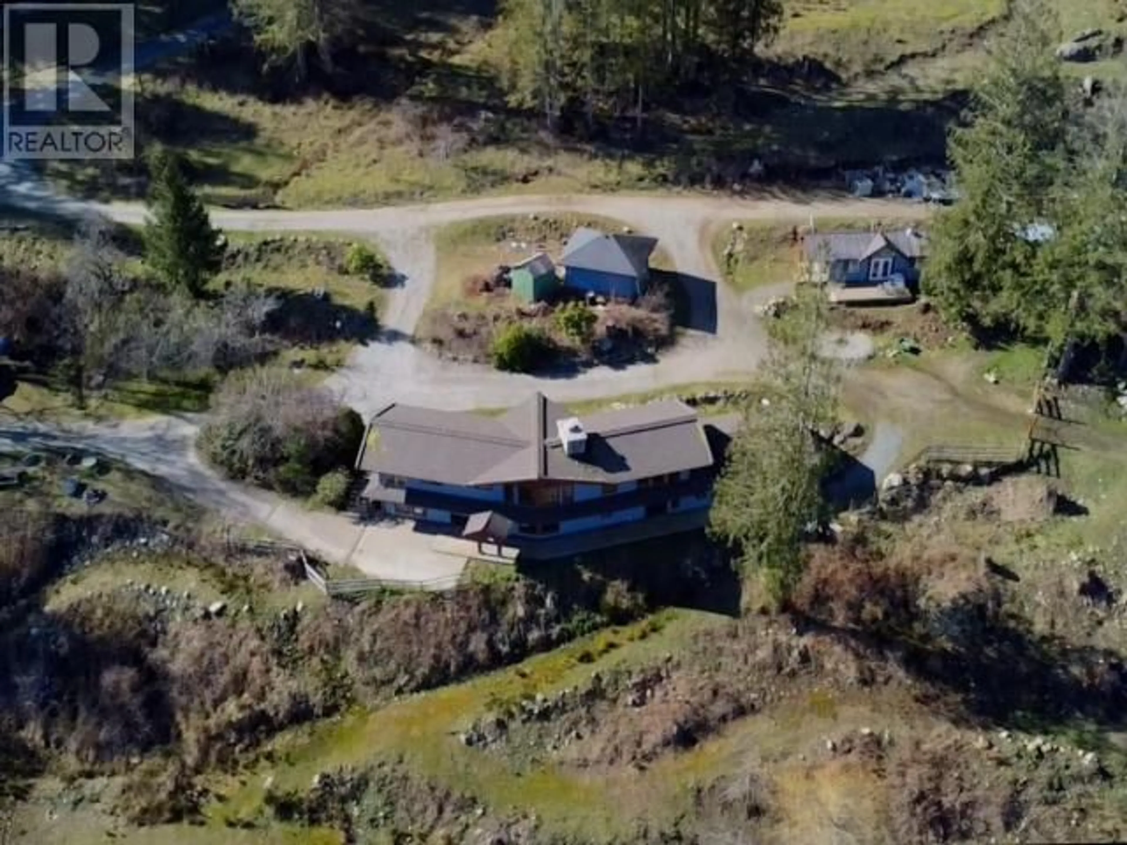 A pic from outside/outdoor area/front of a property/back of a property/a pic from drone, mountain view for 2870 DANGIO ROAD, Powell River British Columbia V8A0G3