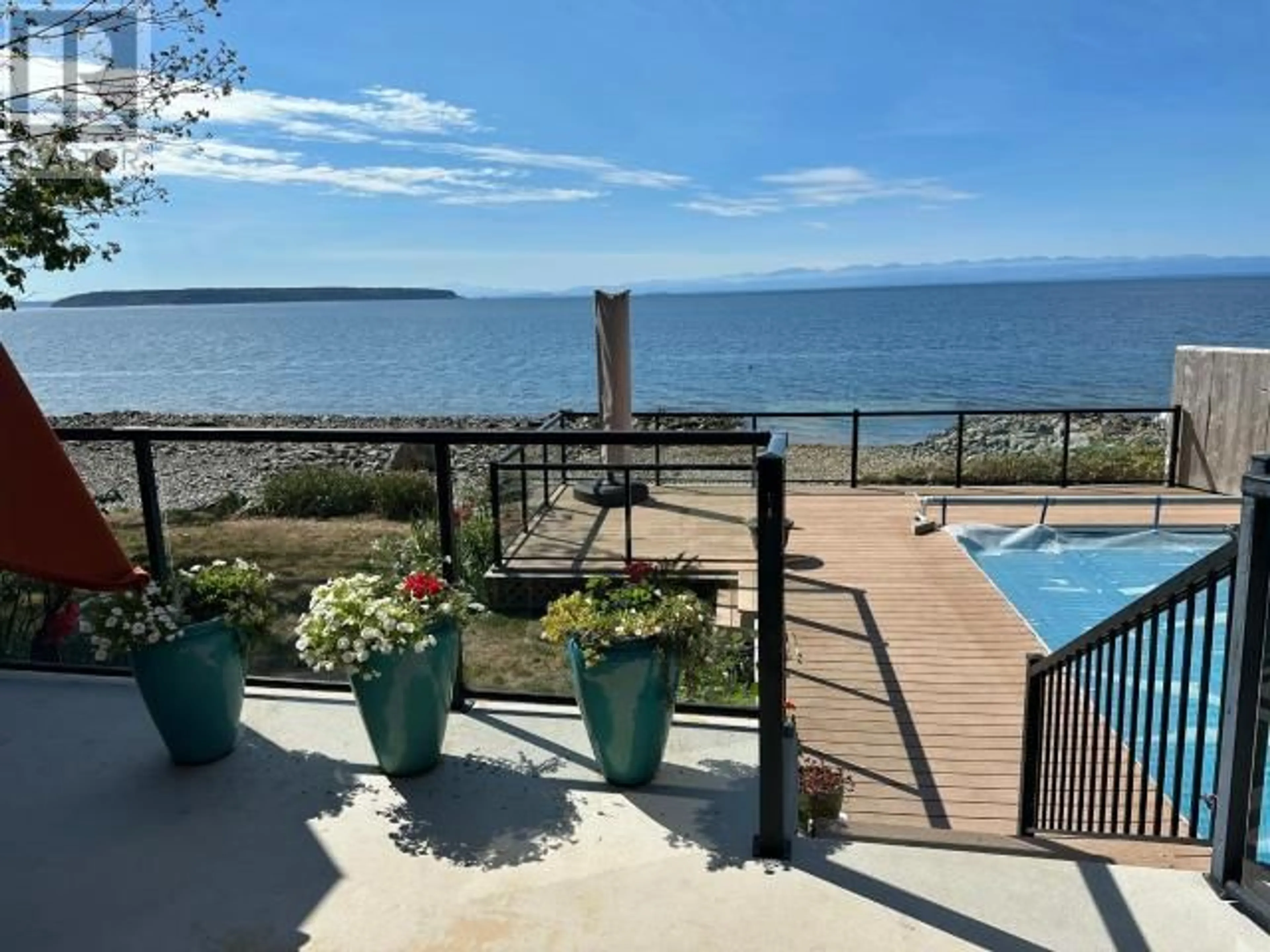 Patio, water/lake/river/ocean view for 3311 ATREVIDA ROAD, Powell River British Columbia V8A0E1
