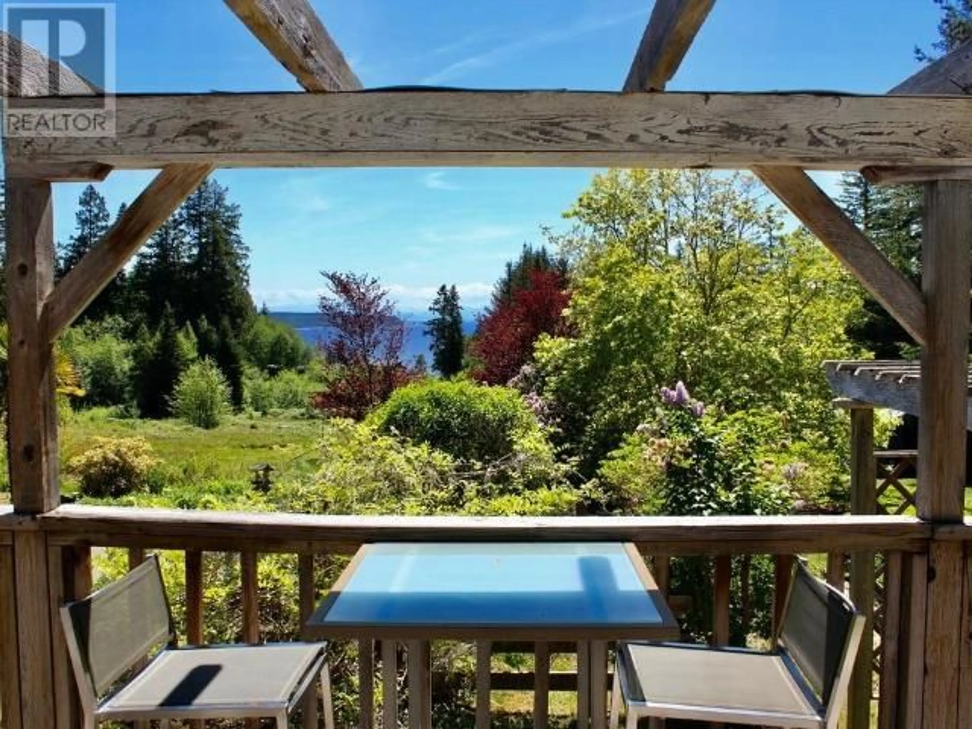 Patio, water/lake/river/ocean view for 3645 ATREVIDA ROAD, Powell River British Columbia V8A0E2