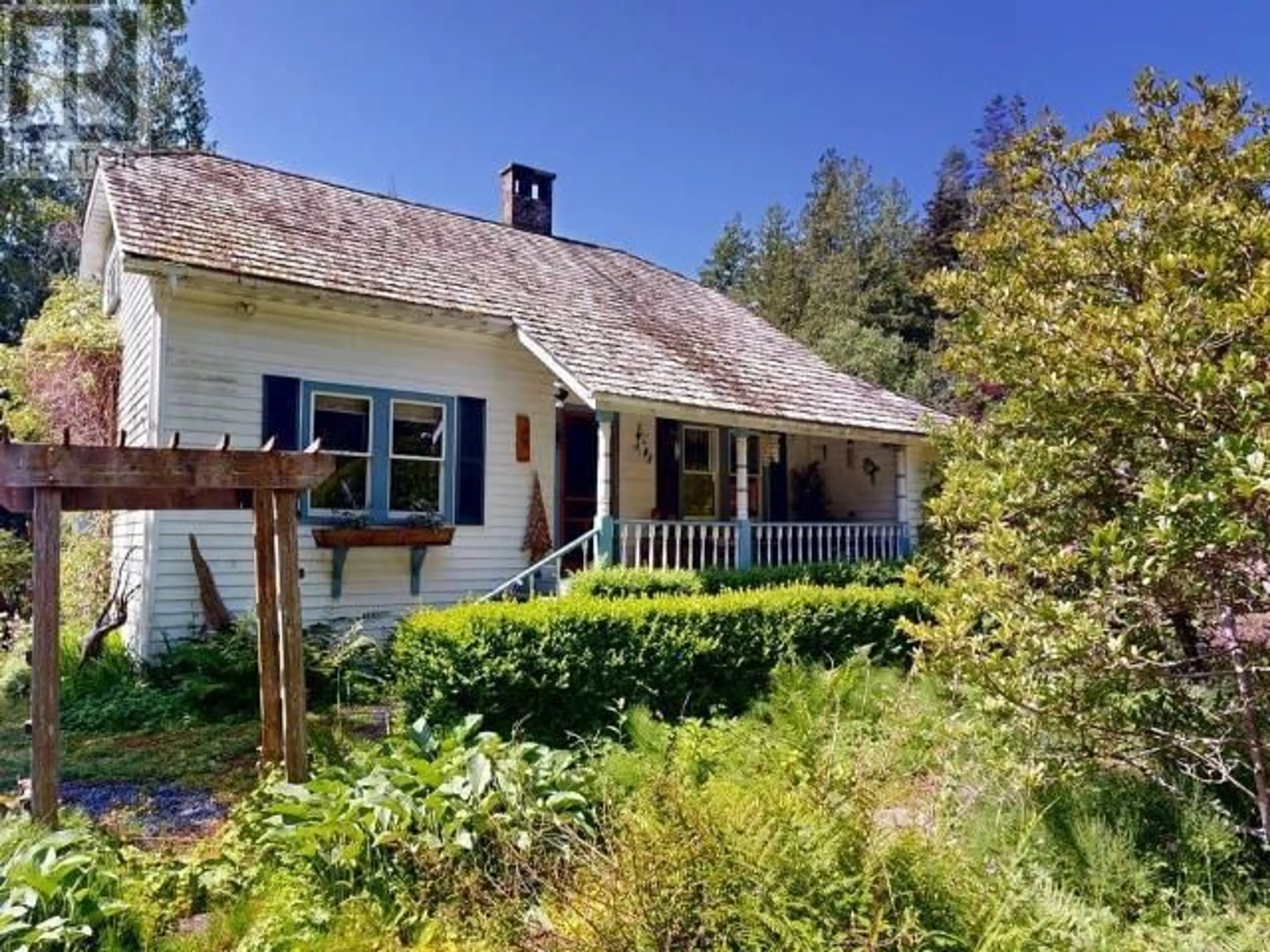 A pic from outside/outdoor area/front of a property/back of a property/a pic from drone, street for 12123 SCOTCH FIR POINT RD, Powell River British Columbia V8A0M4