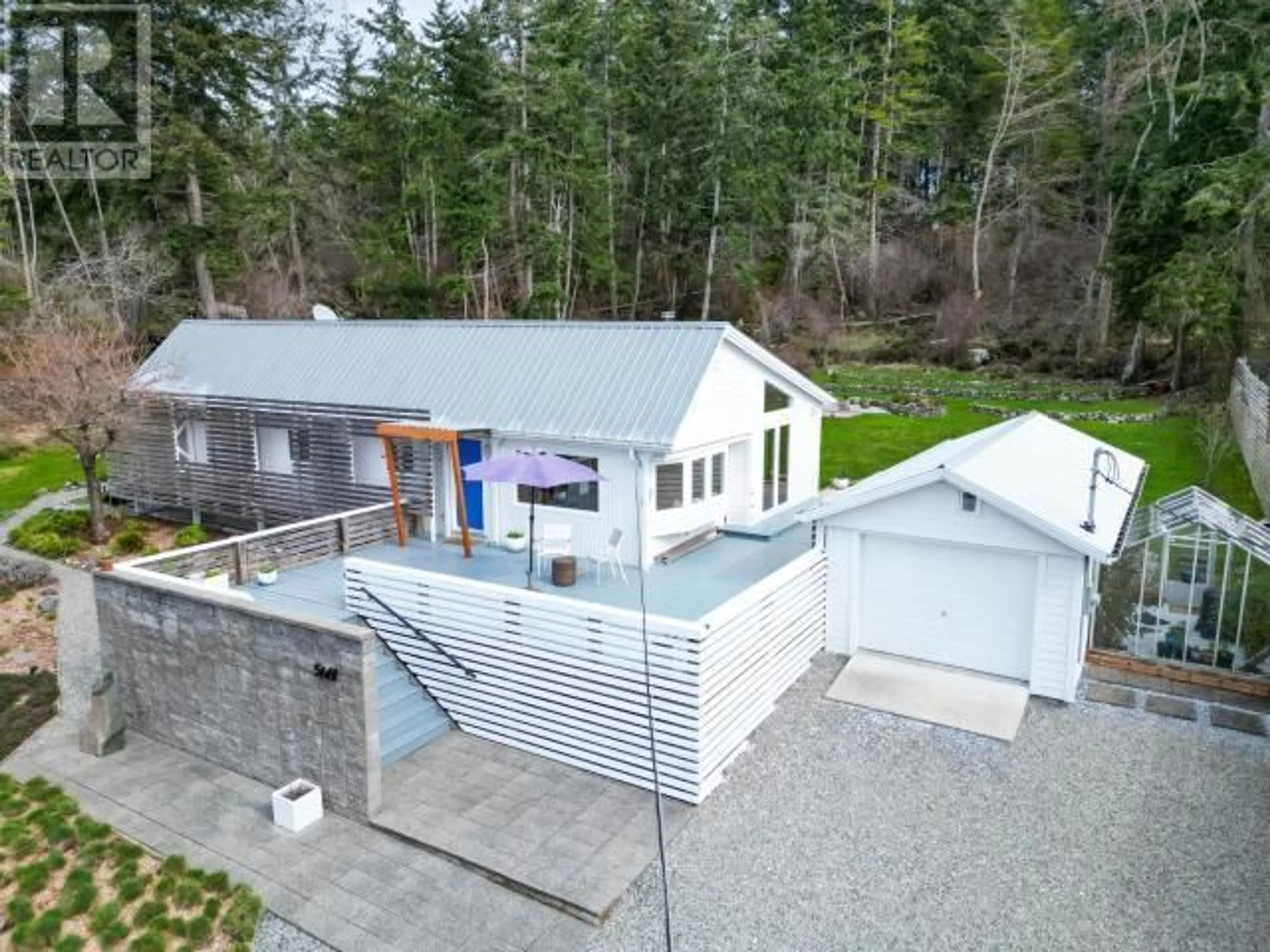 A pic from outside/outdoor area/front of a property/back of a property/a pic from drone, unknown for 5667 GILLIES BAY RD, Texada Island British Columbia