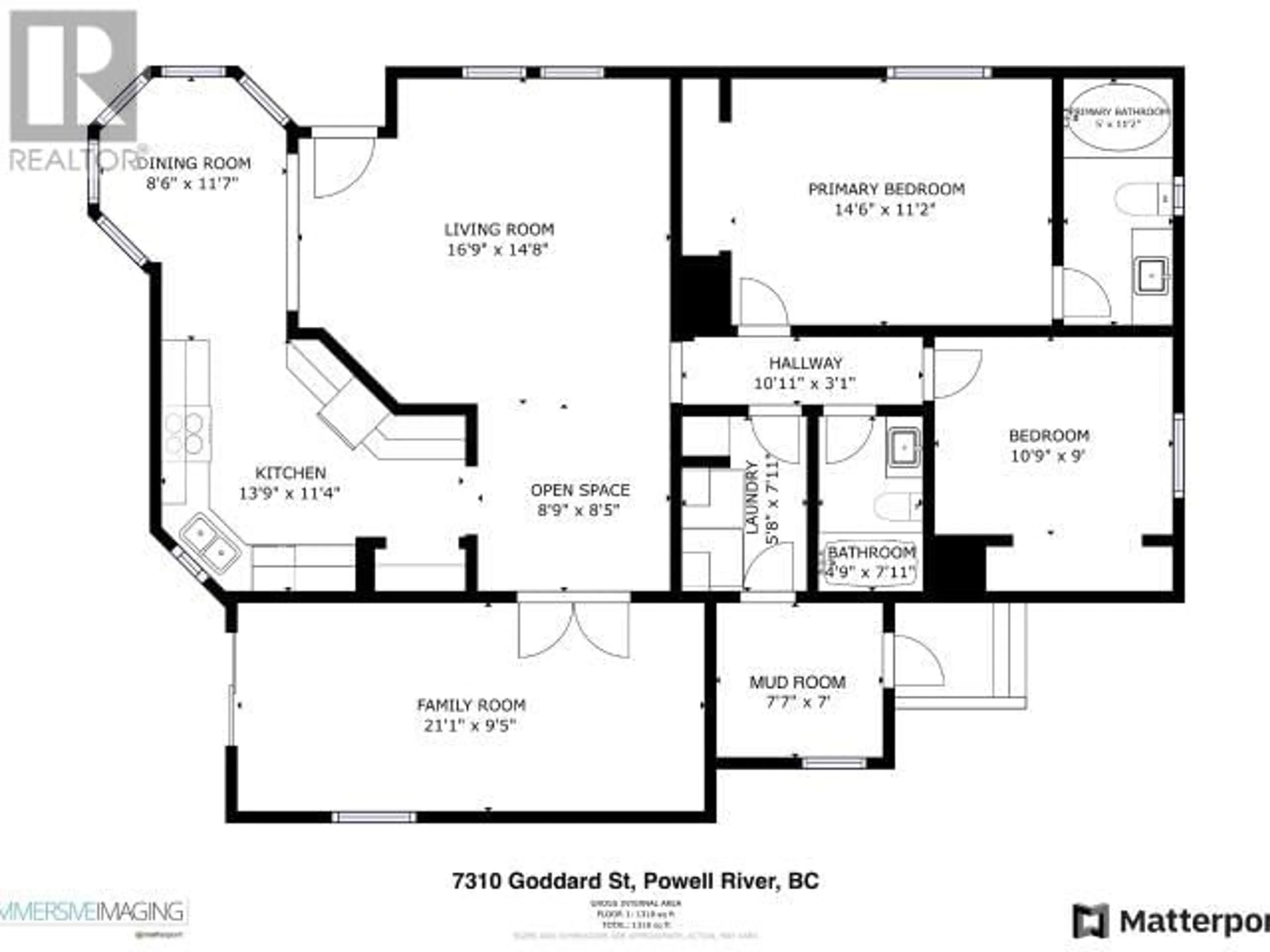Floor plan for 7310 GODDARD STREET, Powell River British Columbia V8A5N7