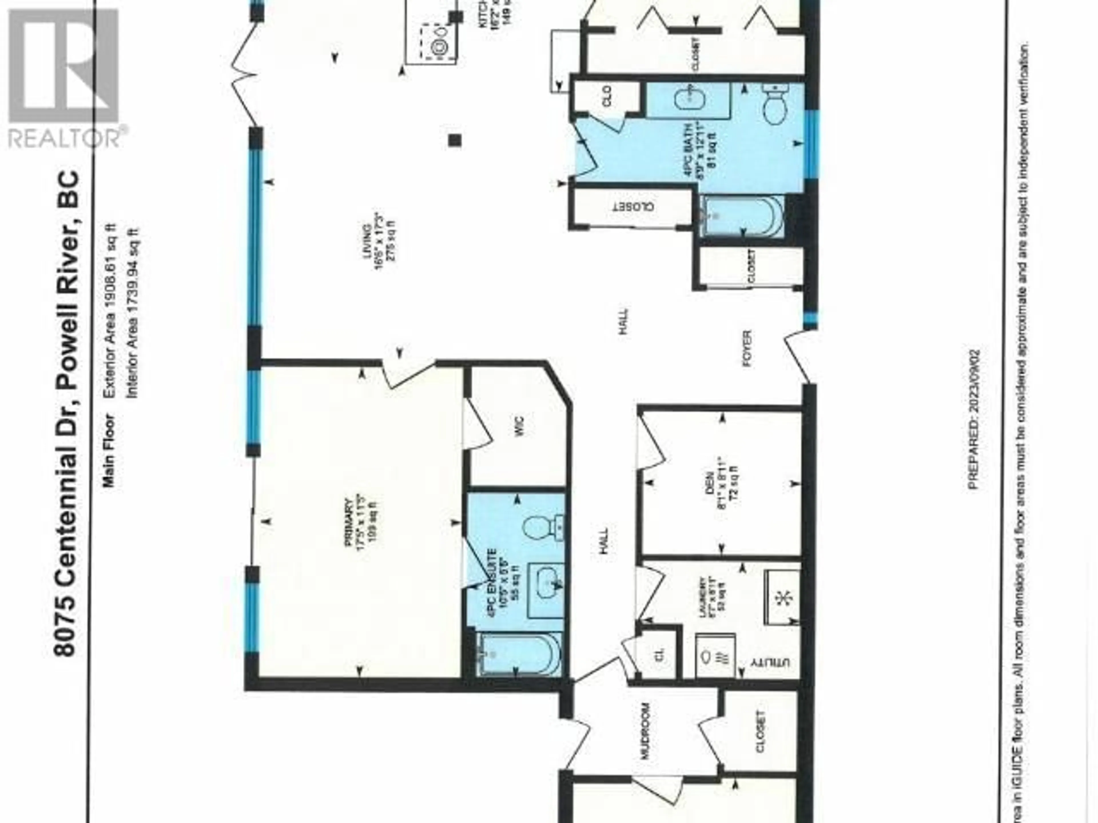Floor plan for 8075 CENTENNIAL DRIVE, Powell River British Columbia V8A0S4