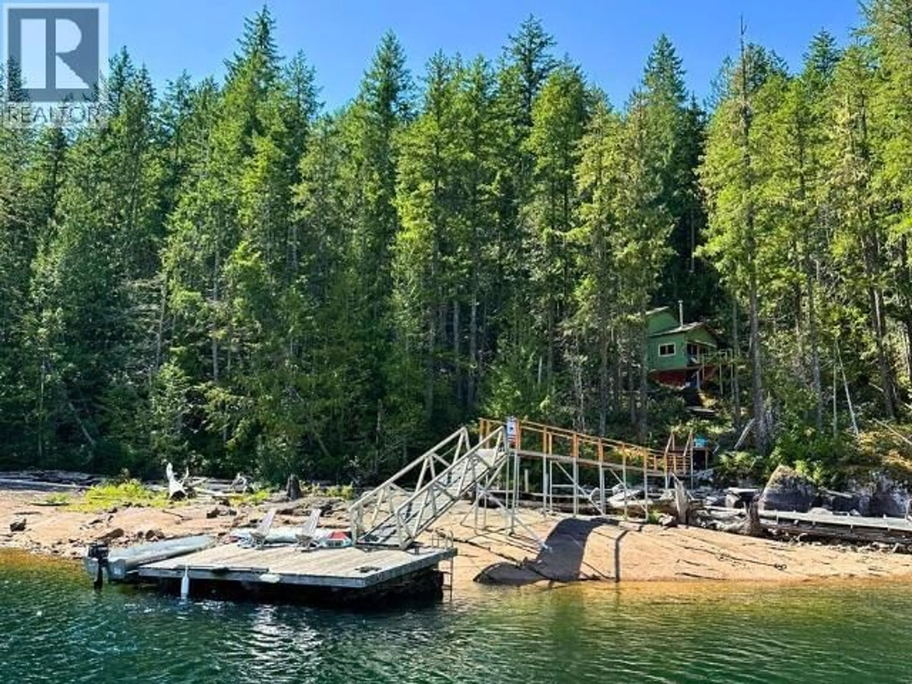 A pic from outside/outdoor area/front of a property/back of a property/a pic from drone, water/lake/river/ocean view for Block R-DL - 3864 POWELL LAKE, Powell River British Columbia