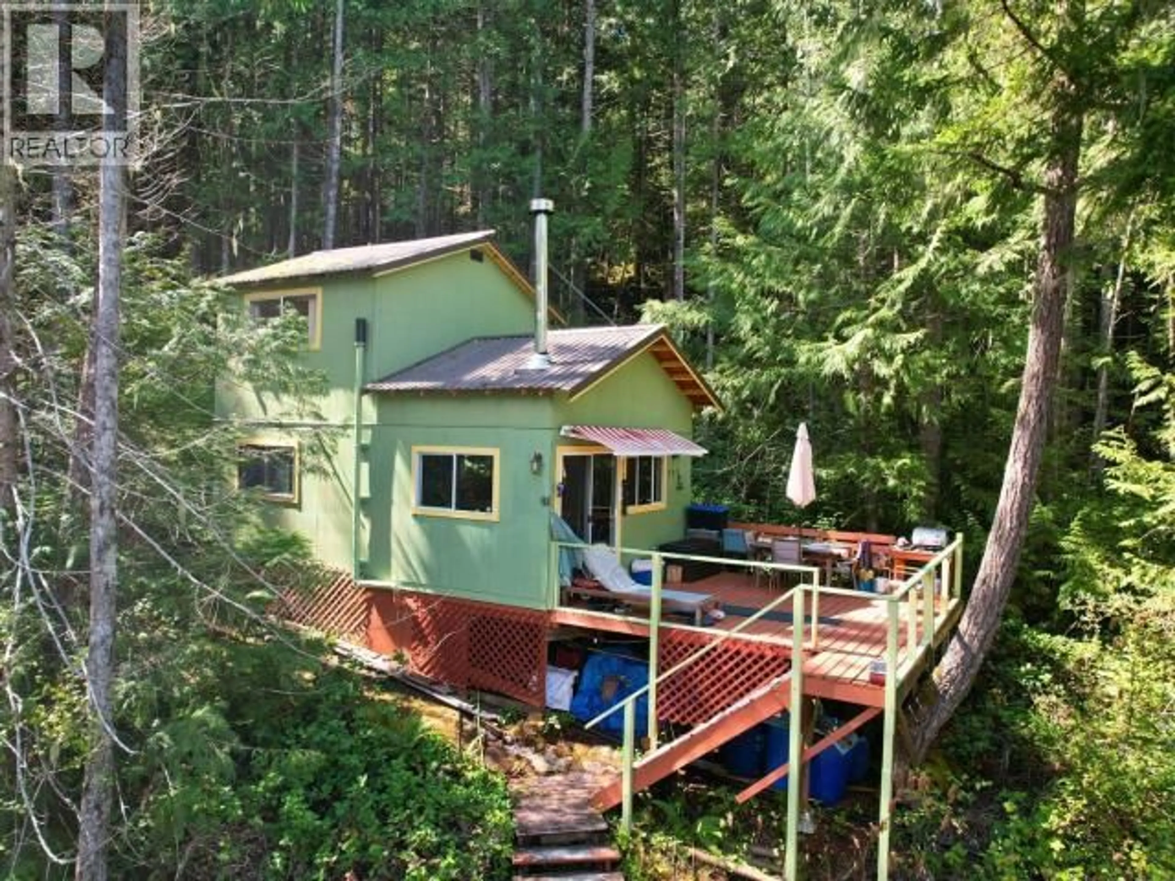 A pic from outside/outdoor area/front of a property/back of a property/a pic from drone, forest/trees view for Block R-DL - 3864 POWELL LAKE, Powell River British Columbia