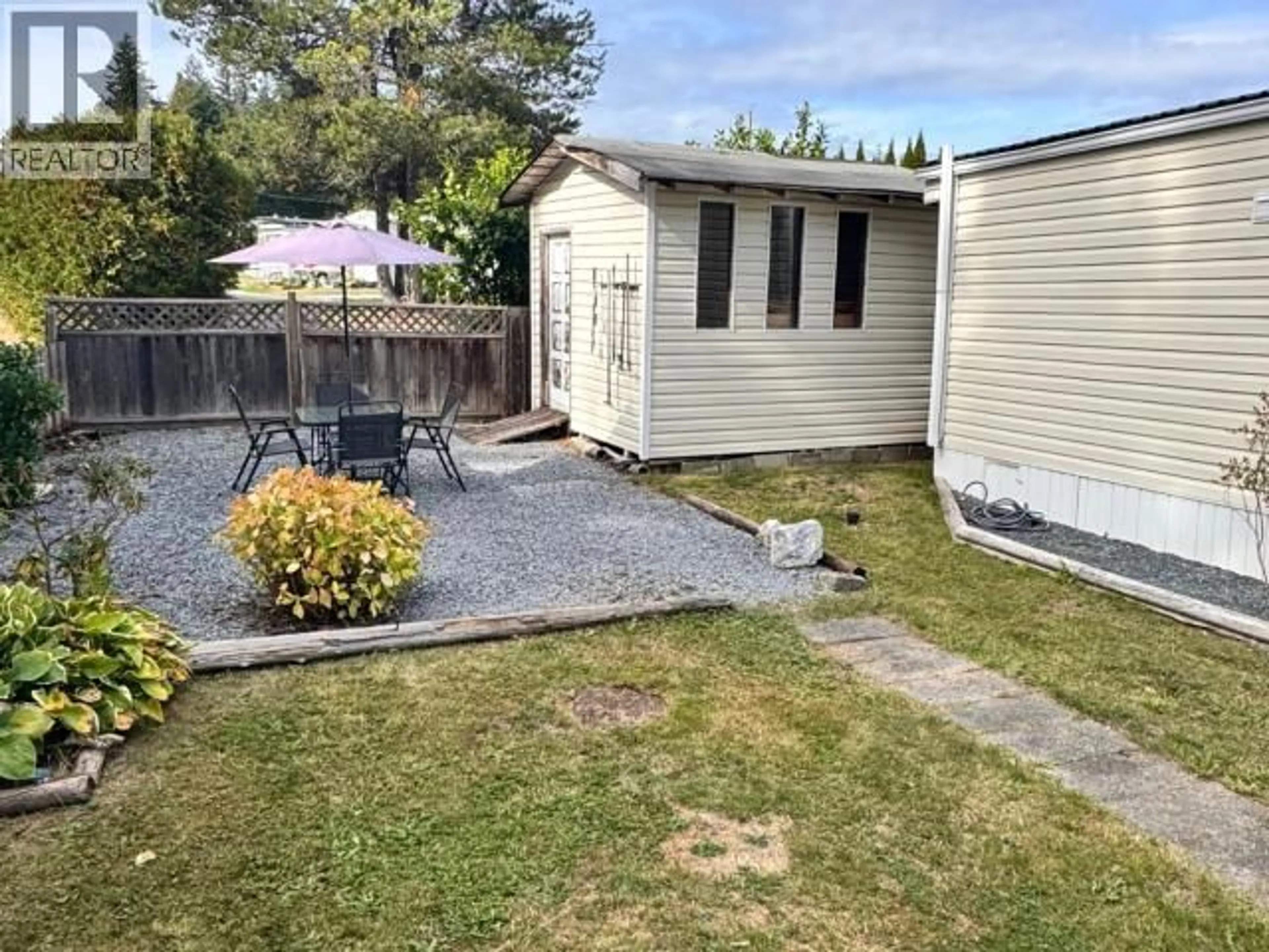 A pic from outside/outdoor area/front of a property/back of a property/a pic from drone, street for 62-4500 CLARIDGE ROAD, Powell River British Columbia