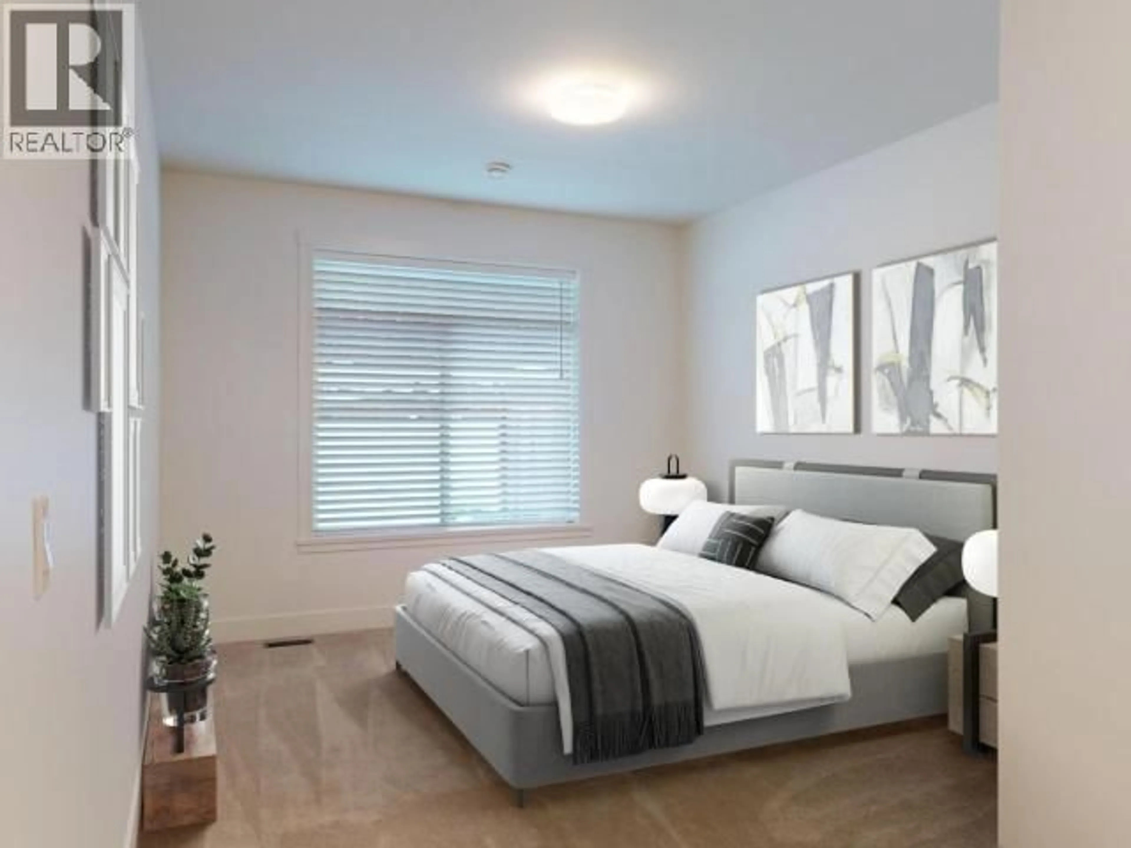 Bedroom with bed, wood/laminate floor for 4076 SATURNA AVE, Powell River British Columbia V8A5T4