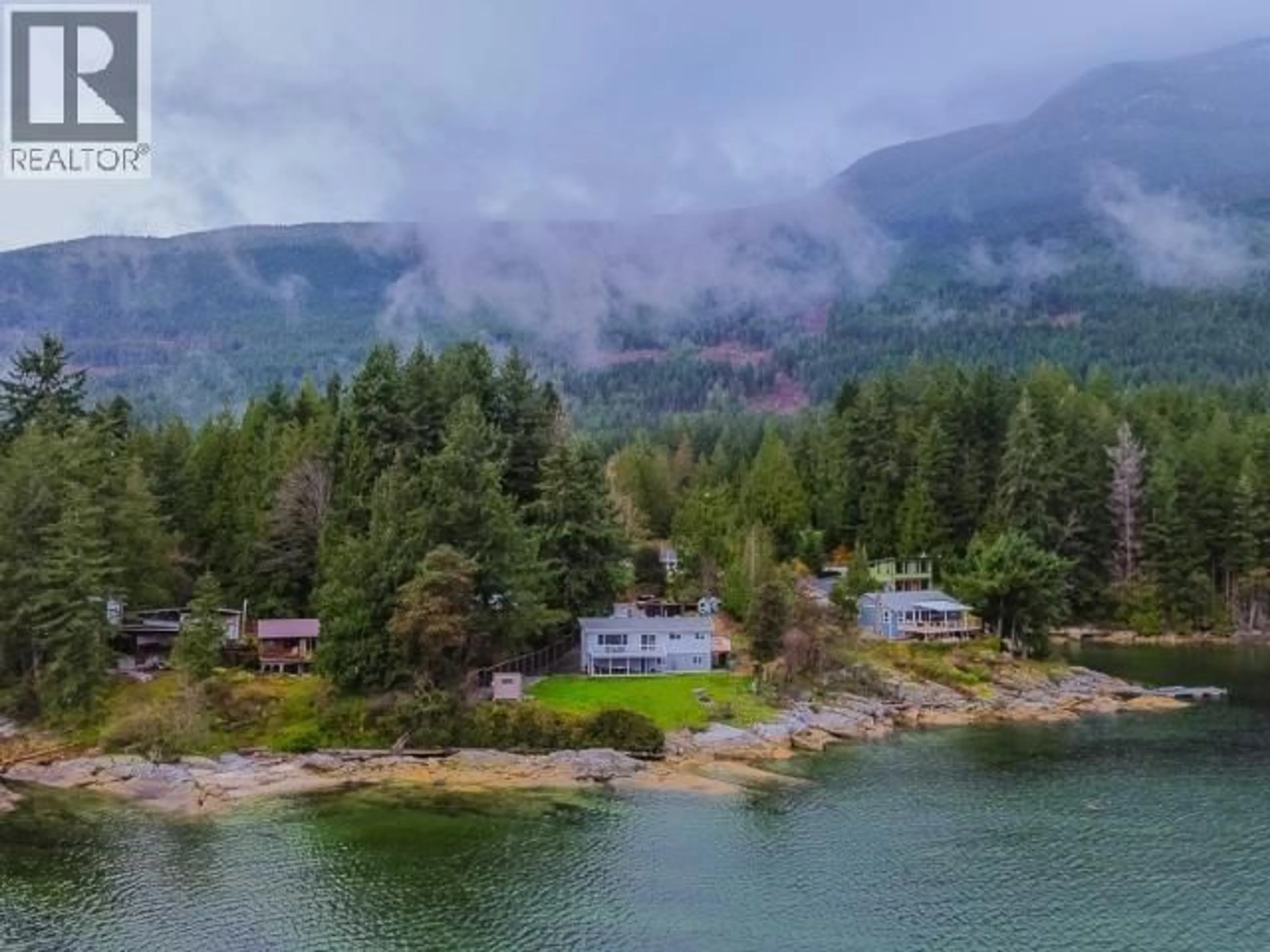 A pic from outside/outdoor area/front of a property/back of a property/a pic from drone, water/lake/river/ocean view for 2440 JENKINSON ROAD, Powell River British Columbia