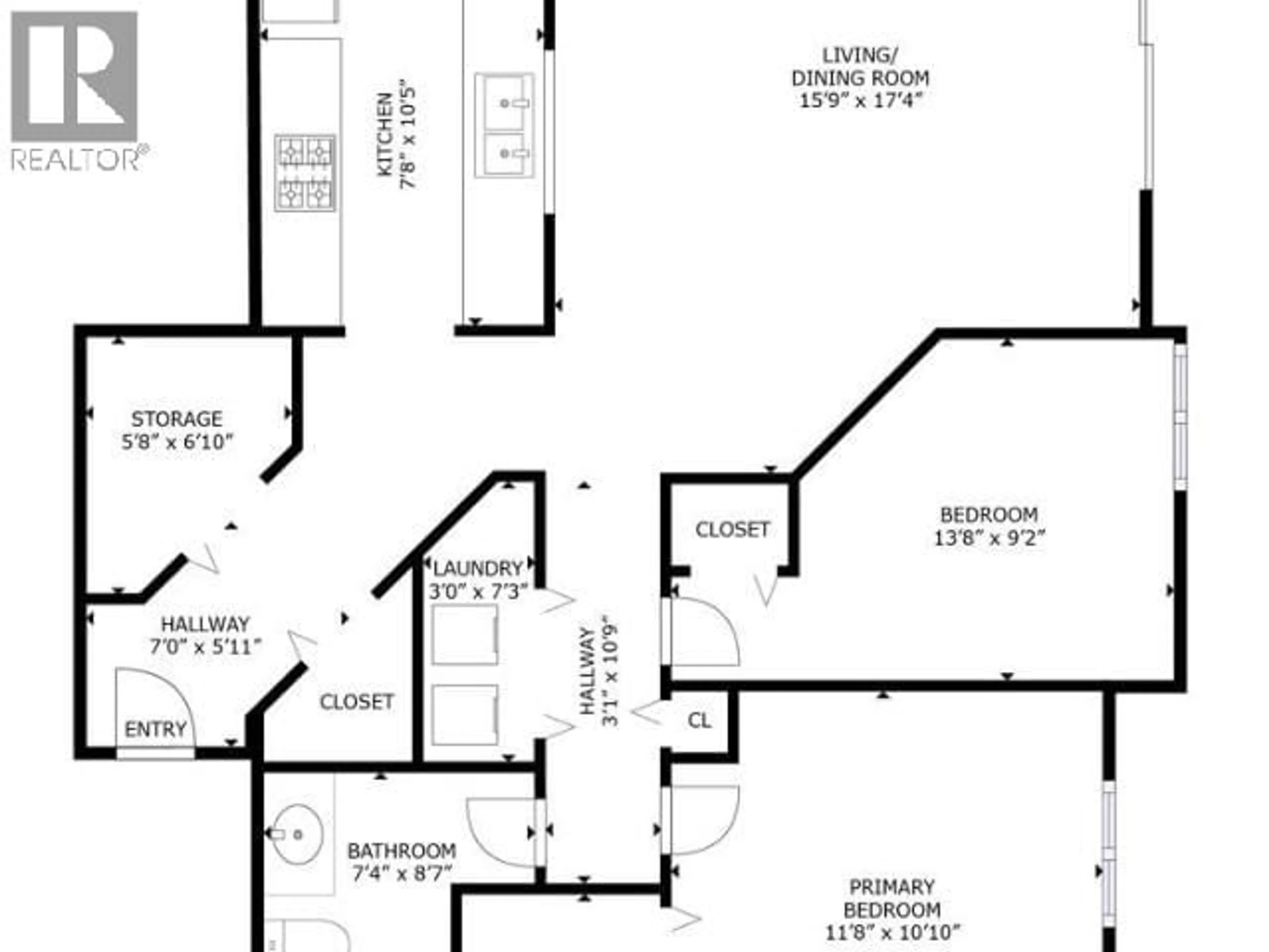 Floor plan for 206 - 5701 WILLOW AVE, Powell River British Columbia