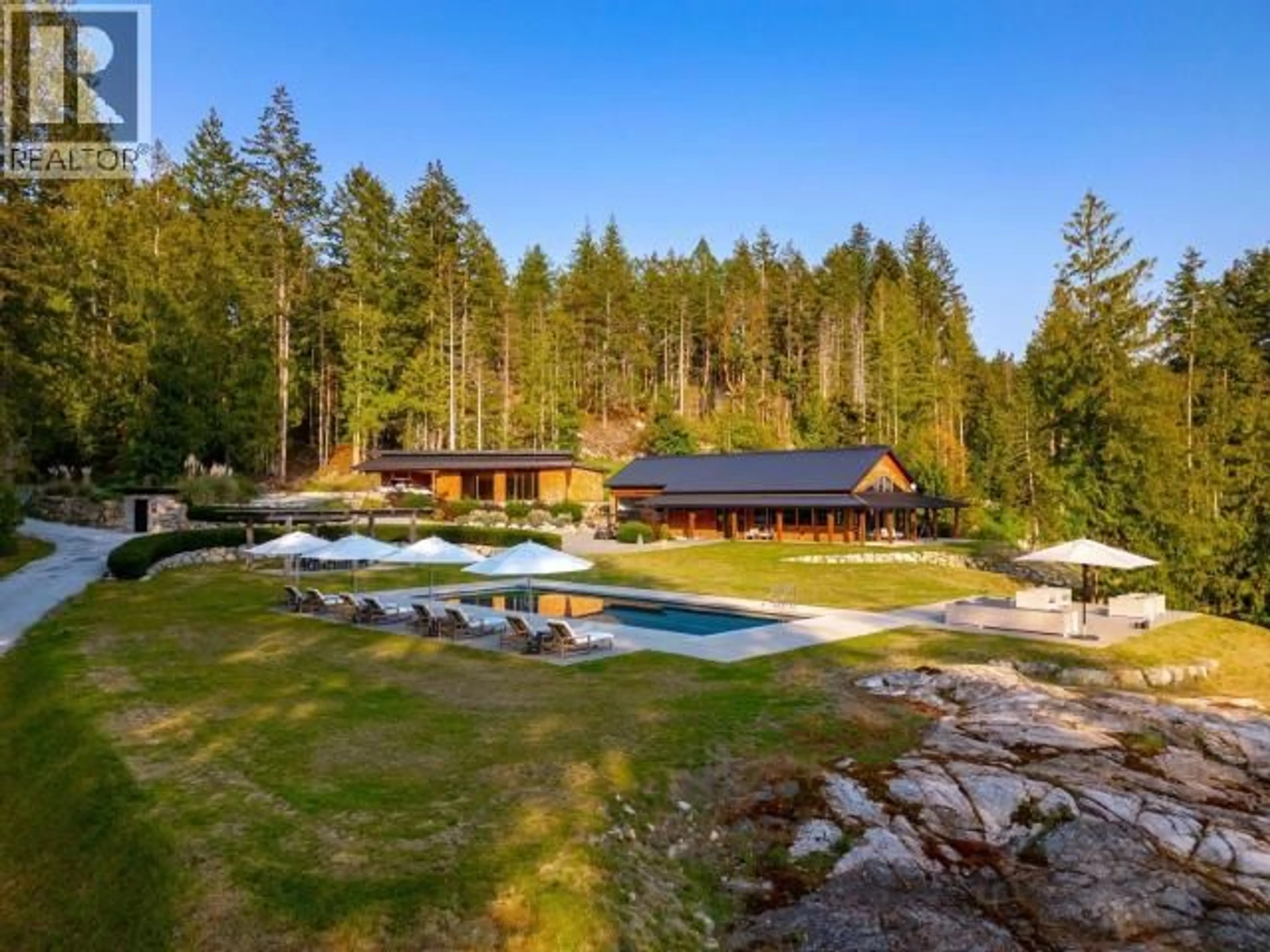 A pic from outside/outdoor area/front of a property/back of a property/a pic from drone, forest/trees view for Lot - 3 & 4 SHARPES BAY ROAD, Powell River British Columbia V0N2G0