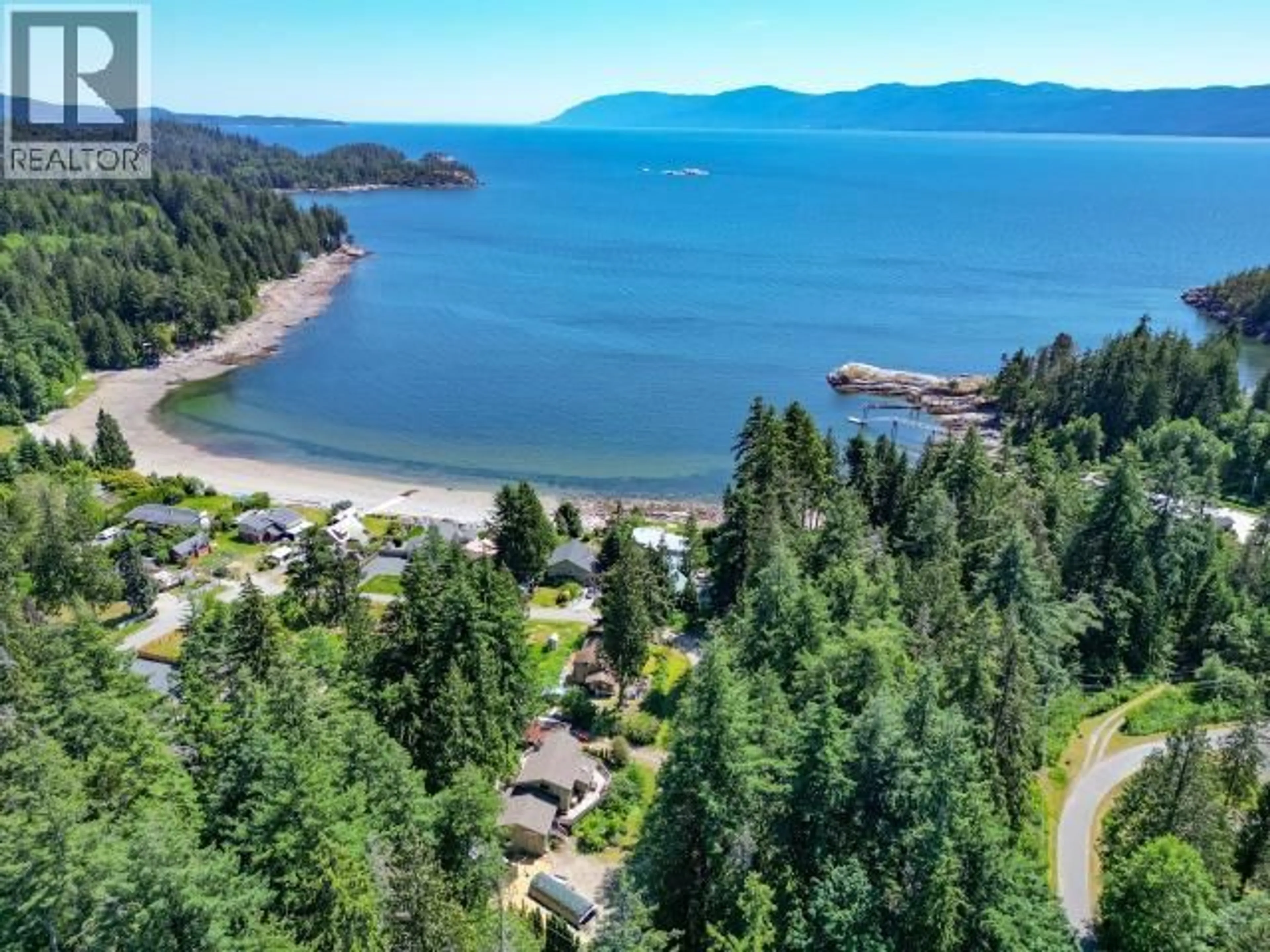 A pic from outside/outdoor area/front of a property/back of a property/a pic from drone, water/lake/river/ocean view for 12205 SCOTCH FIR POINT RD, Powell River British Columbia V8A0M4