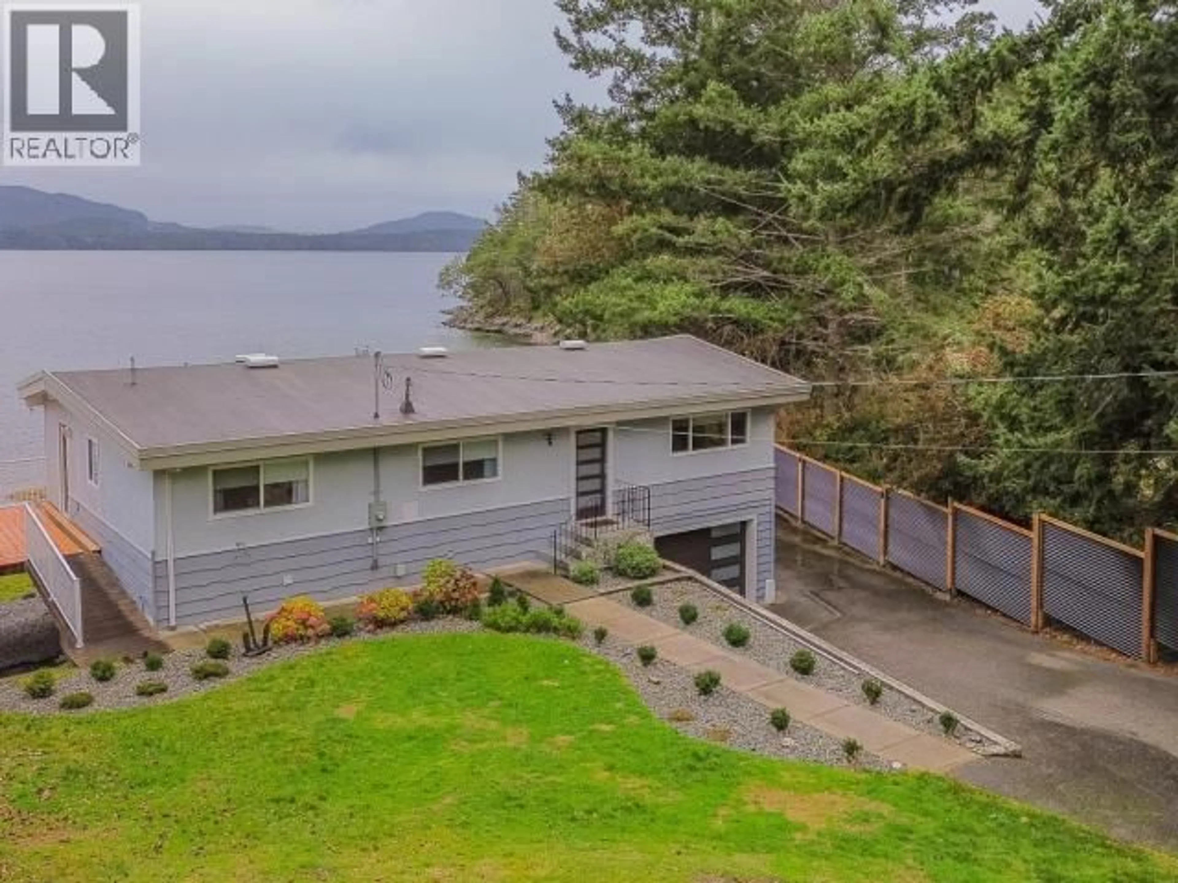 A pic from outside/outdoor area/front of a property/back of a property/a pic from drone, water/lake/river/ocean view for 2440 JENKINSON ROAD, Powell River British Columbia V8A0N2