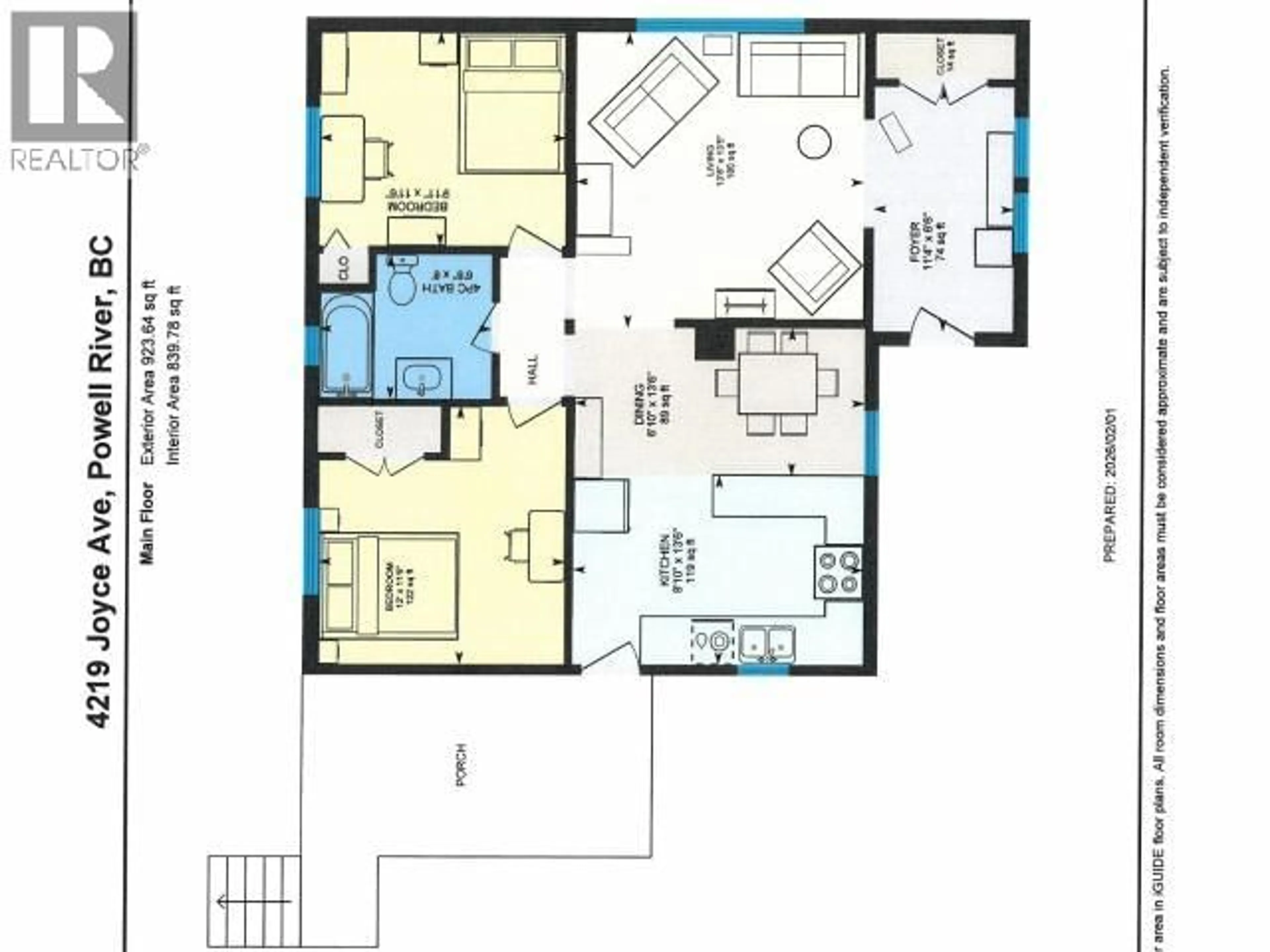 Floor plan for 4219 JOYCE AVE, Powell River British Columbia V8A2Z8