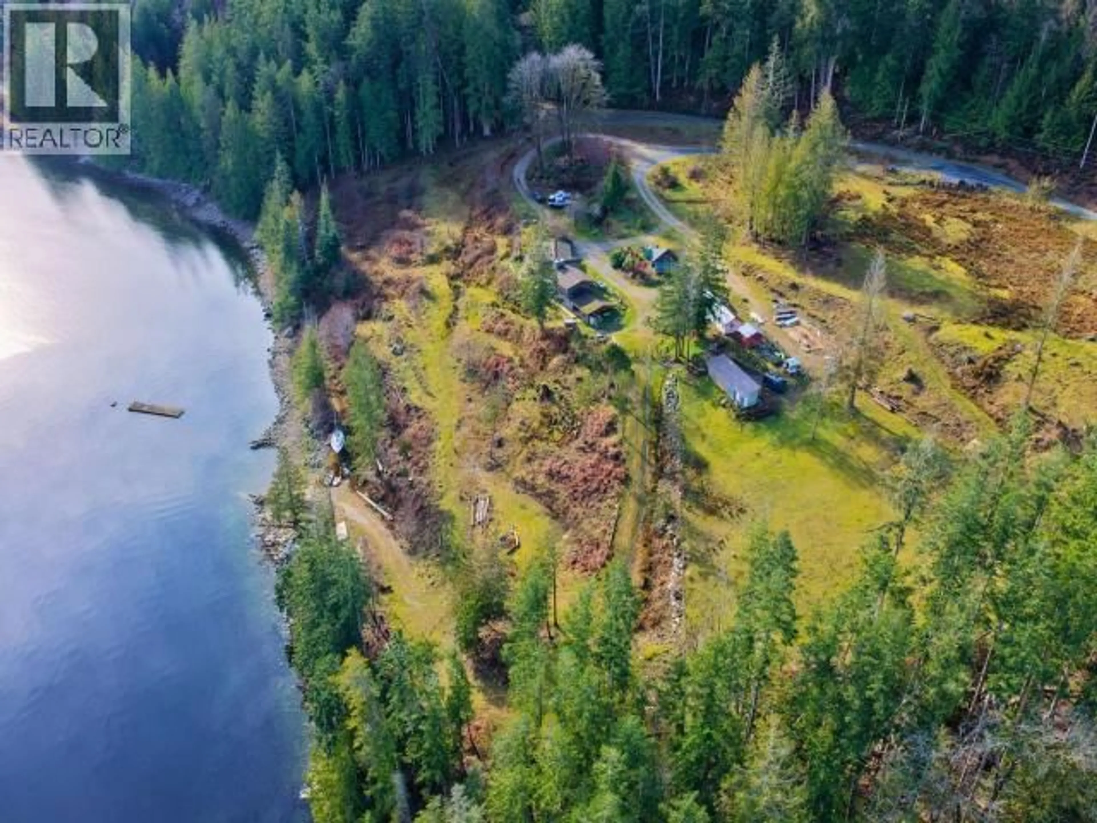A pic from outside/outdoor area/front of a property/back of a property/a pic from drone, water/lake/river/ocean view for 2870 D'ANGIO RD, Powell River British Columbia