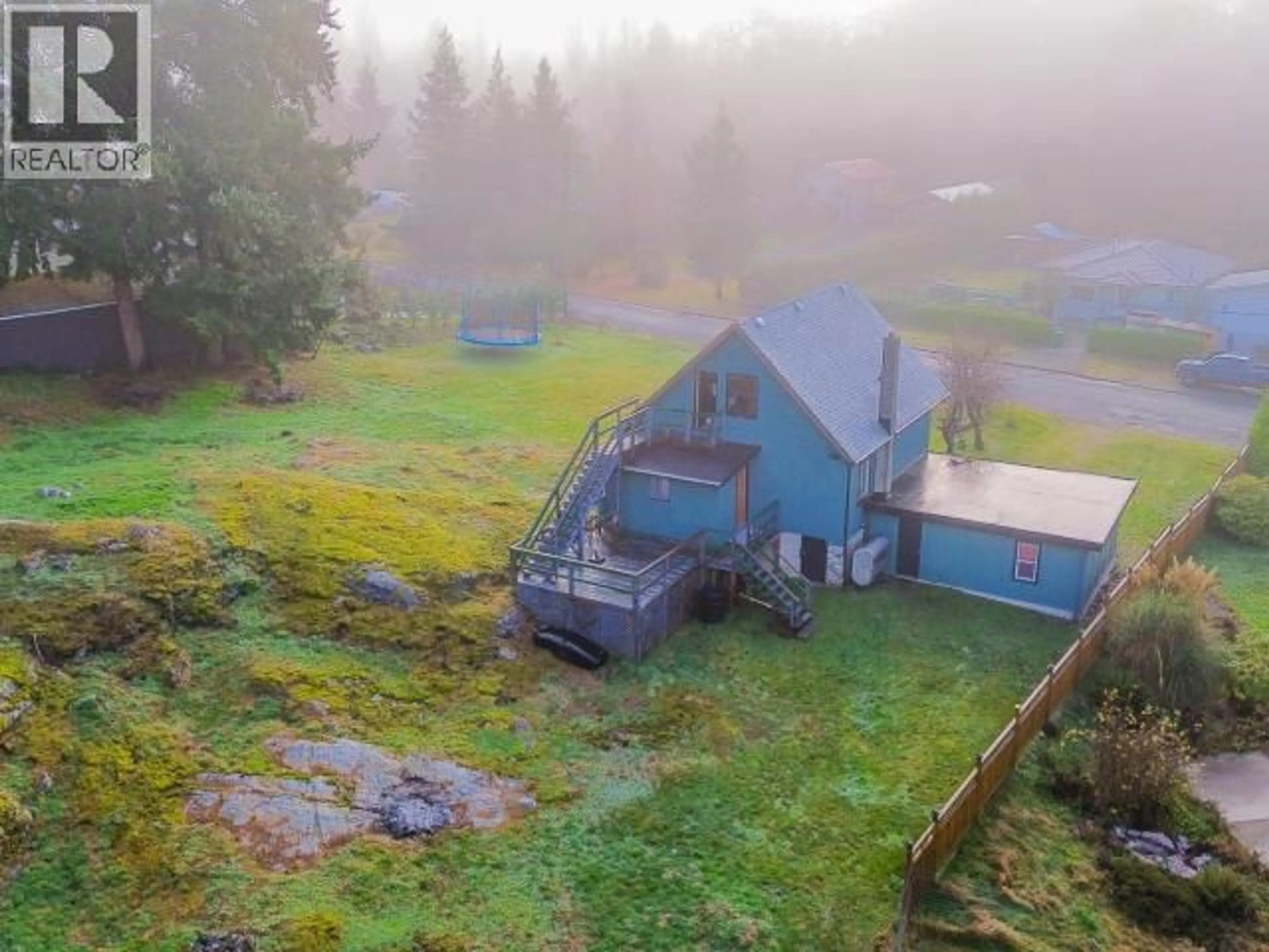 A pic from outside/outdoor area/front of a property/back of a property/a pic from drone, mountain view for 5875 FRASER STREET, Powell River British Columbia V8A4T6