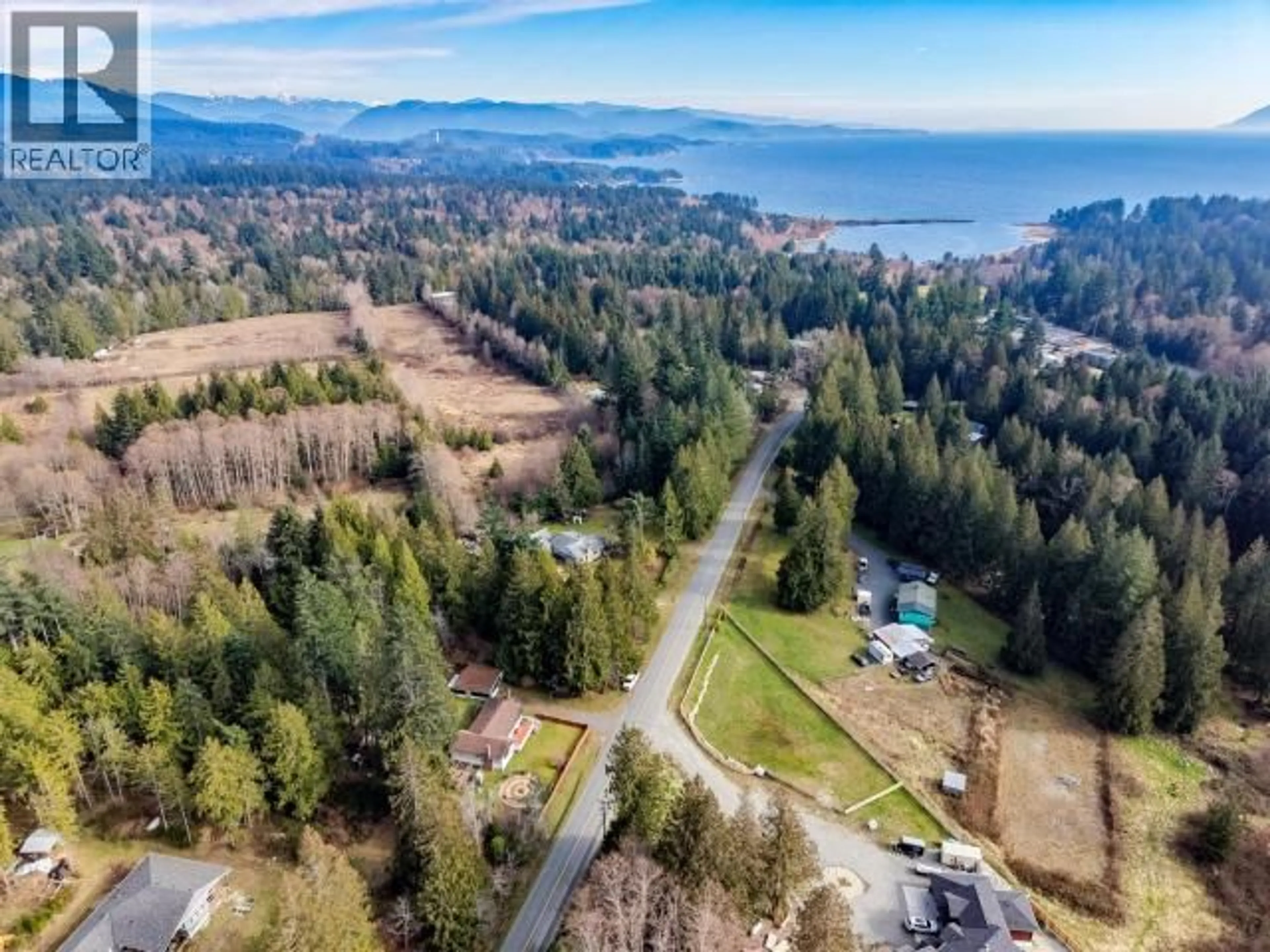 A pic from outside/outdoor area/front of a property/back of a property/a pic from drone, water/lake/river/ocean view for 2468 ZILINSKY ROAD, Powell River British Columbia V8A0P1