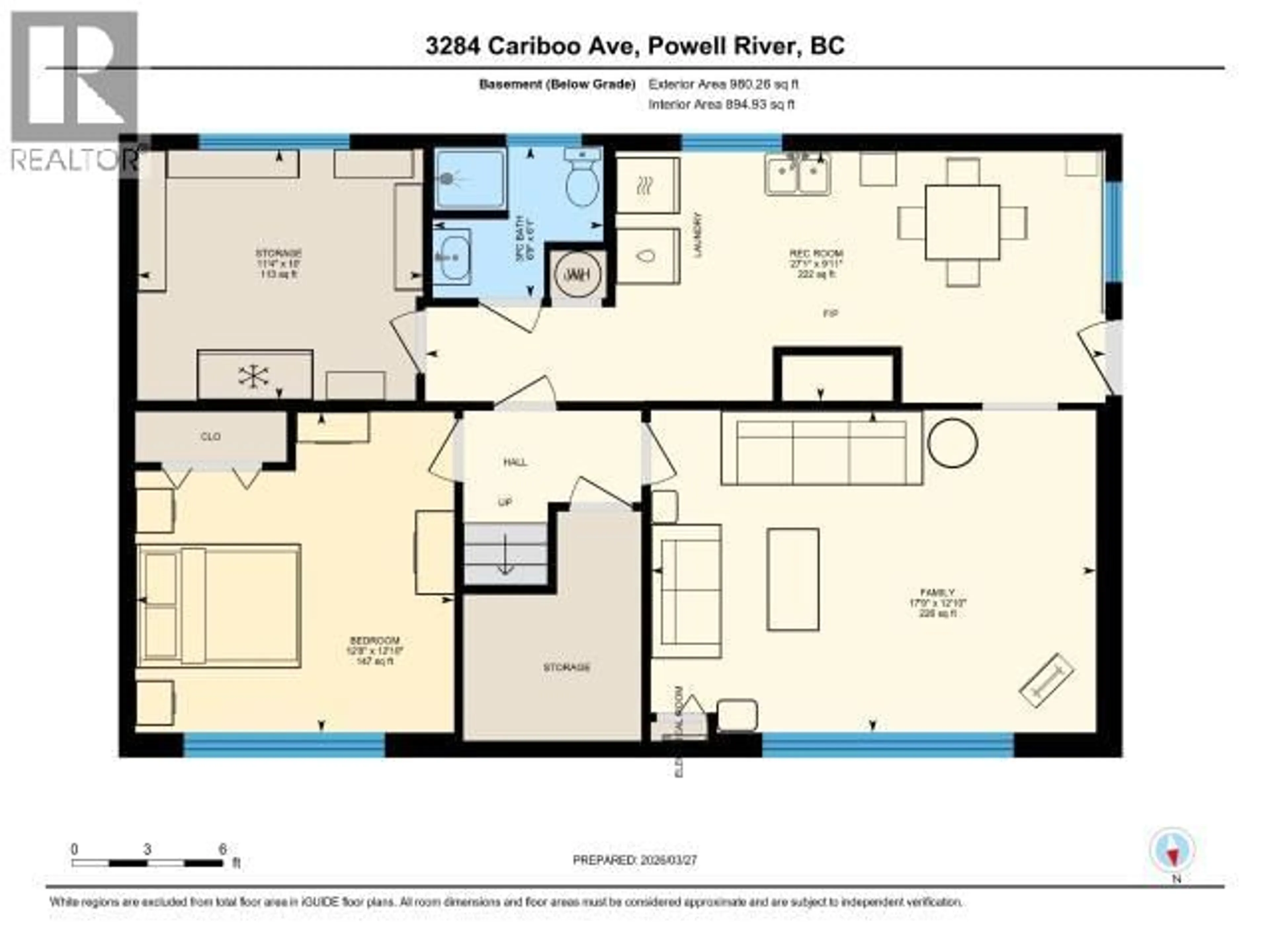 Floor plan for 3284 CARIBOO AVE, Powell River British Columbia