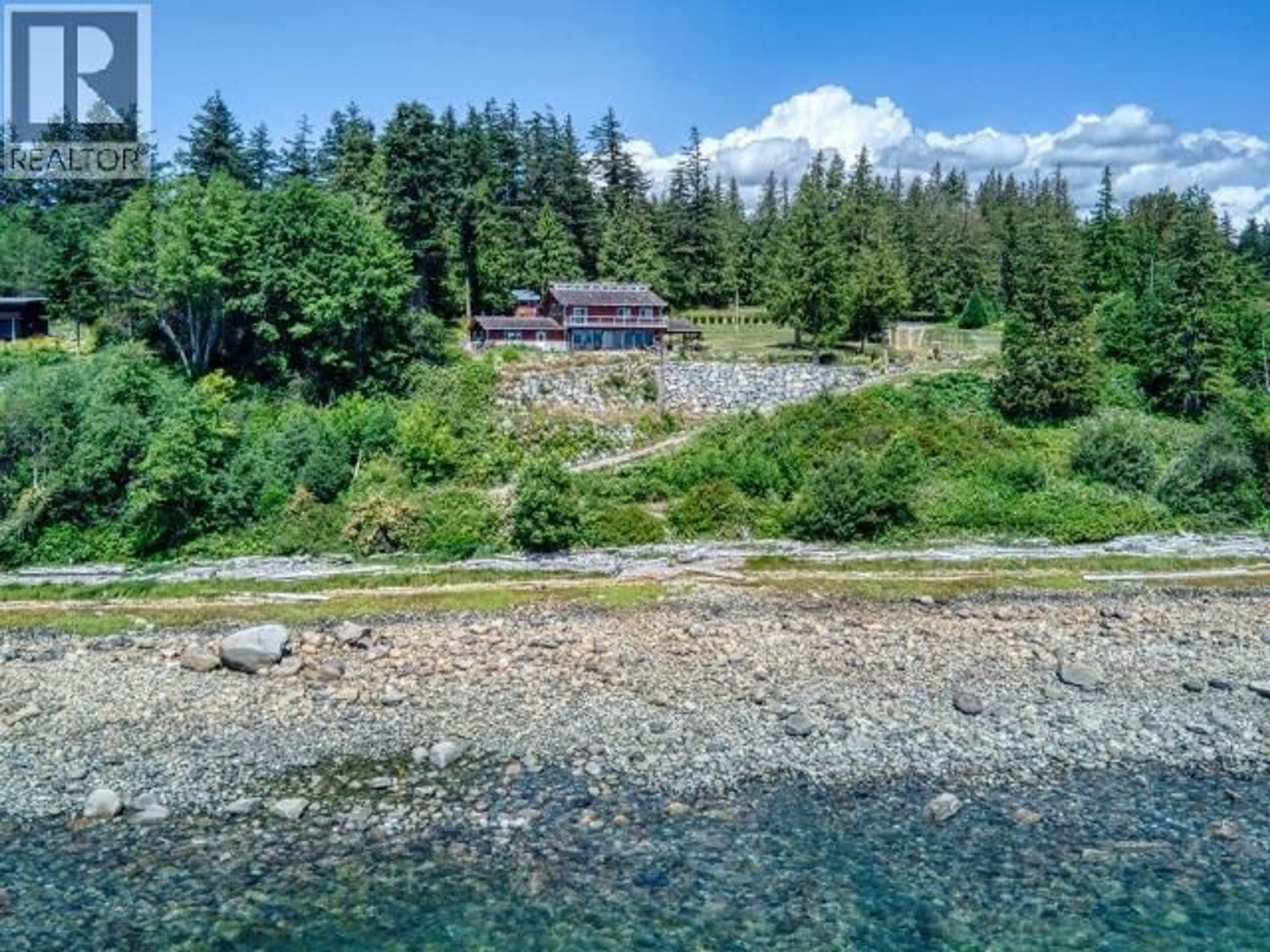 A pic from outside/outdoor area/front of a property/back of a property/a pic from drone, water/lake/river/ocean view for 9771 VIEW ROAD, Powell River British Columbia V8A0J8