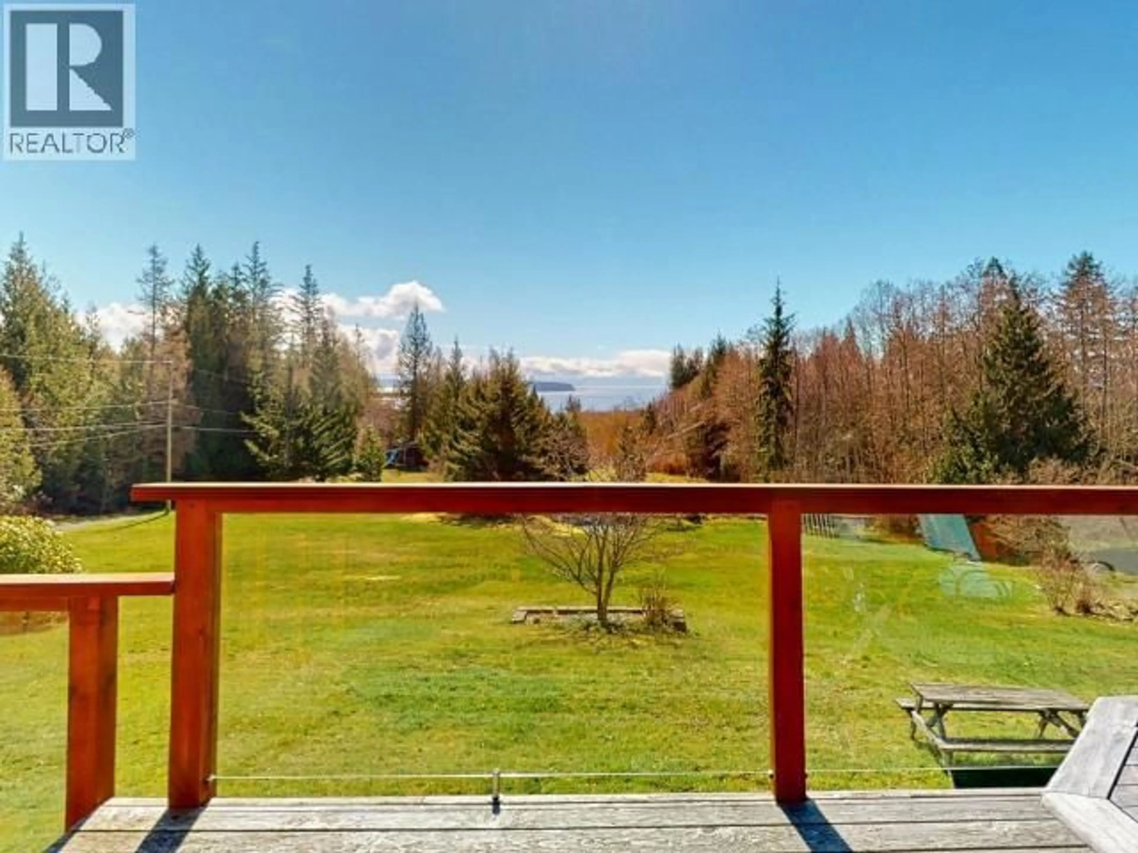 A pic from outside/outdoor area/front of a property/back of a property/a pic from drone, water/lake/river/ocean view for 3749 HIGHWAY 101, Powell River British Columbia V8A0E2