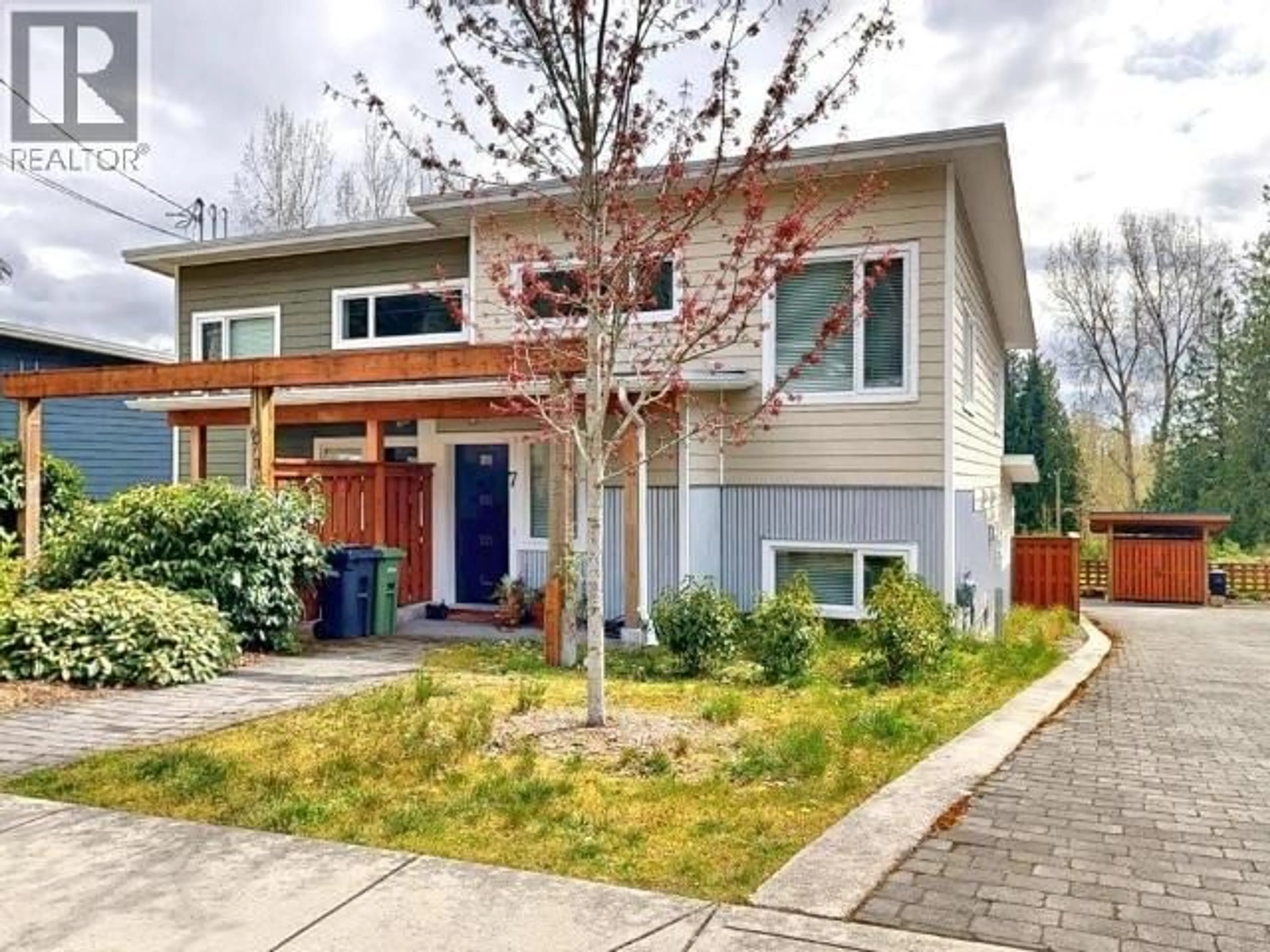 Home with brick exterior material, street for 7 - 6730 CRANBERRY STREET, Powell River British Columbia V8A3Z4