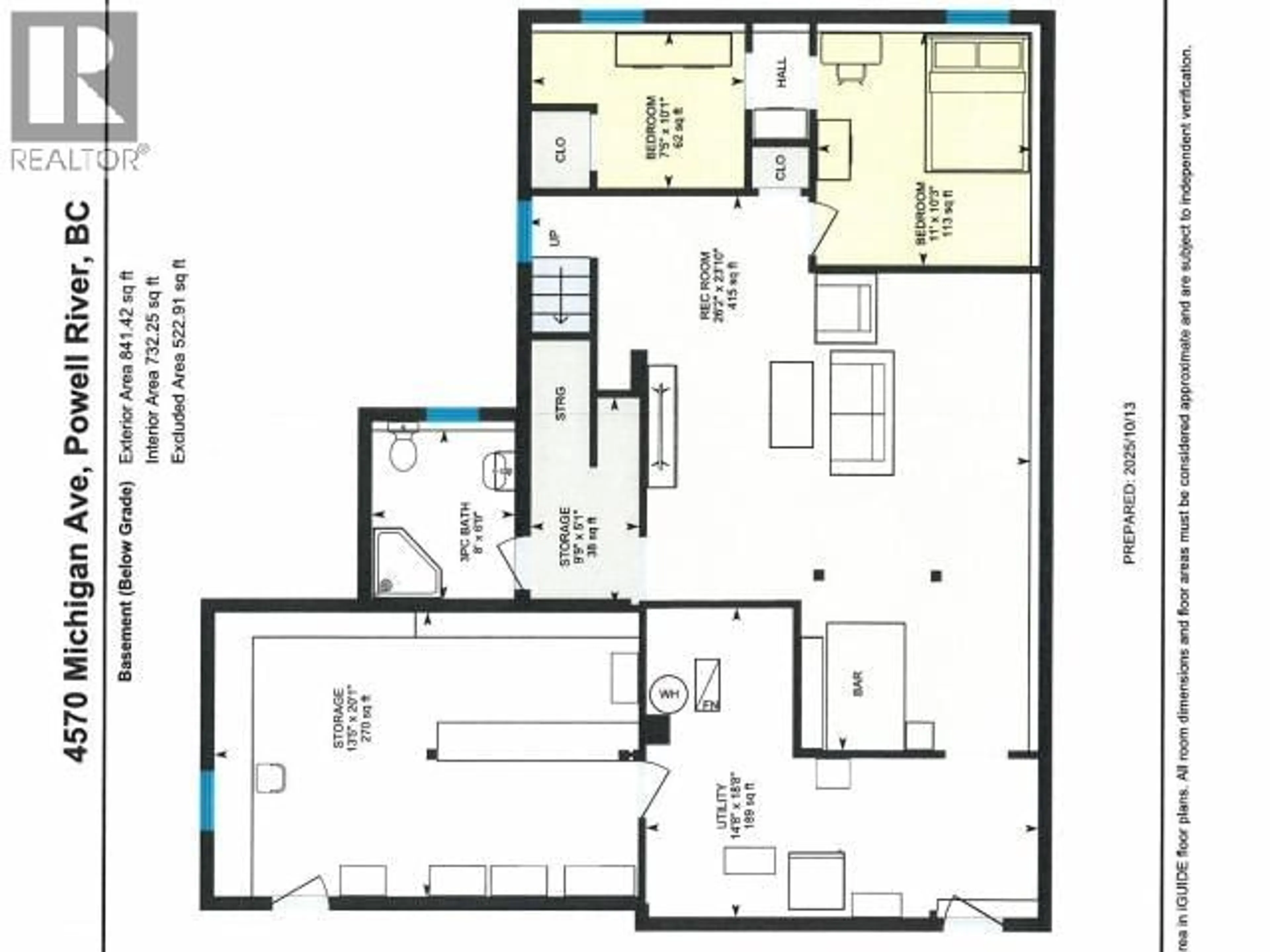 Floor plan for 4570 MICHIGAN AVE, Powell River British Columbia V8A2S8
