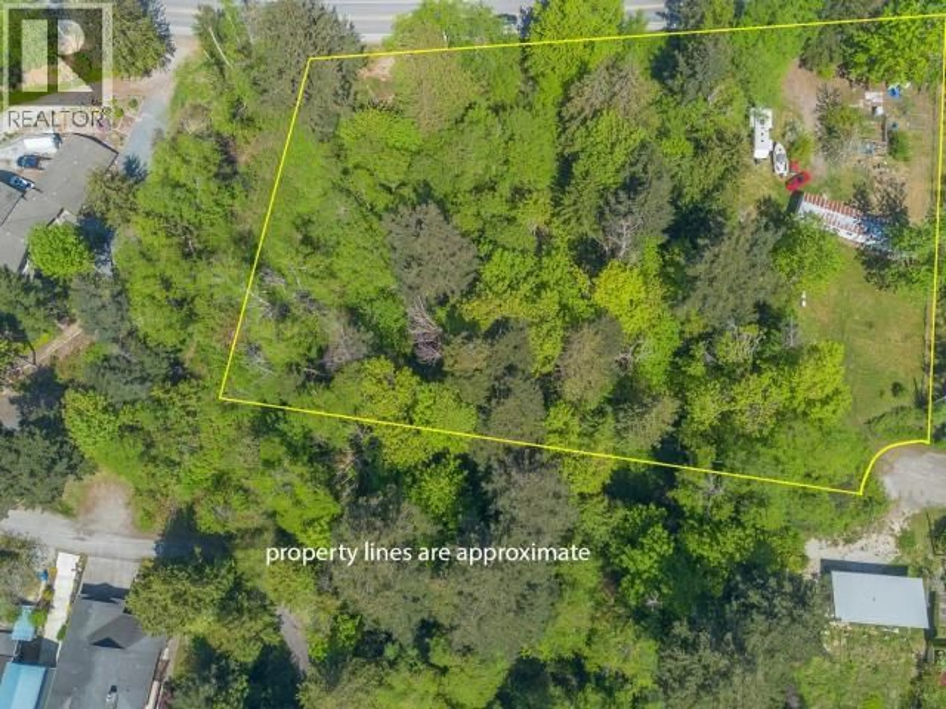 A pic from outside/outdoor area/front of a property/back of a property/a pic from drone, forest/trees view for 8981 HIGHWAY 101, Powell River British Columbia V8A0H5