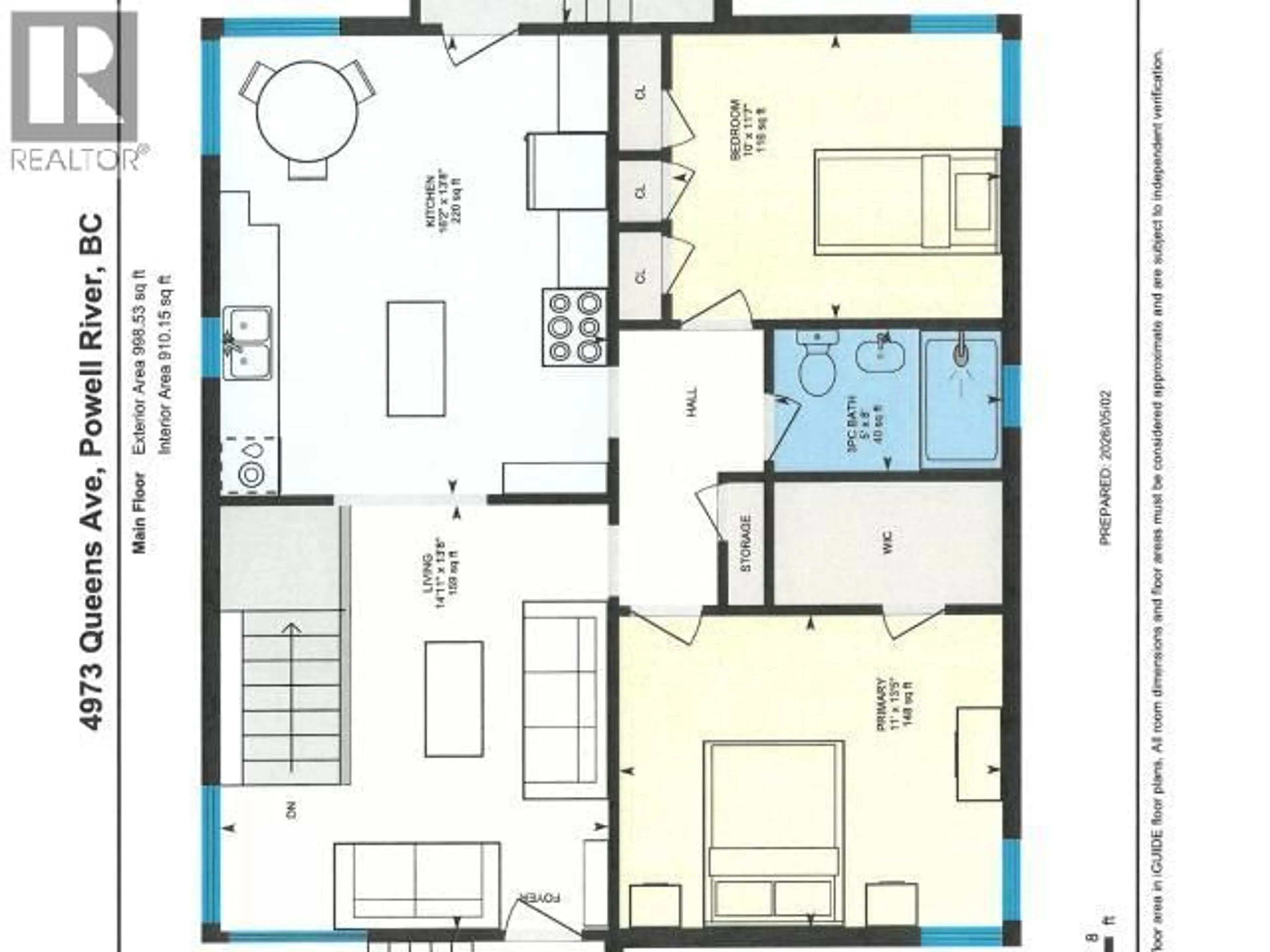 Floor plan for 4973 QUEENS AVE, Powell River British Columbia V8A3S8