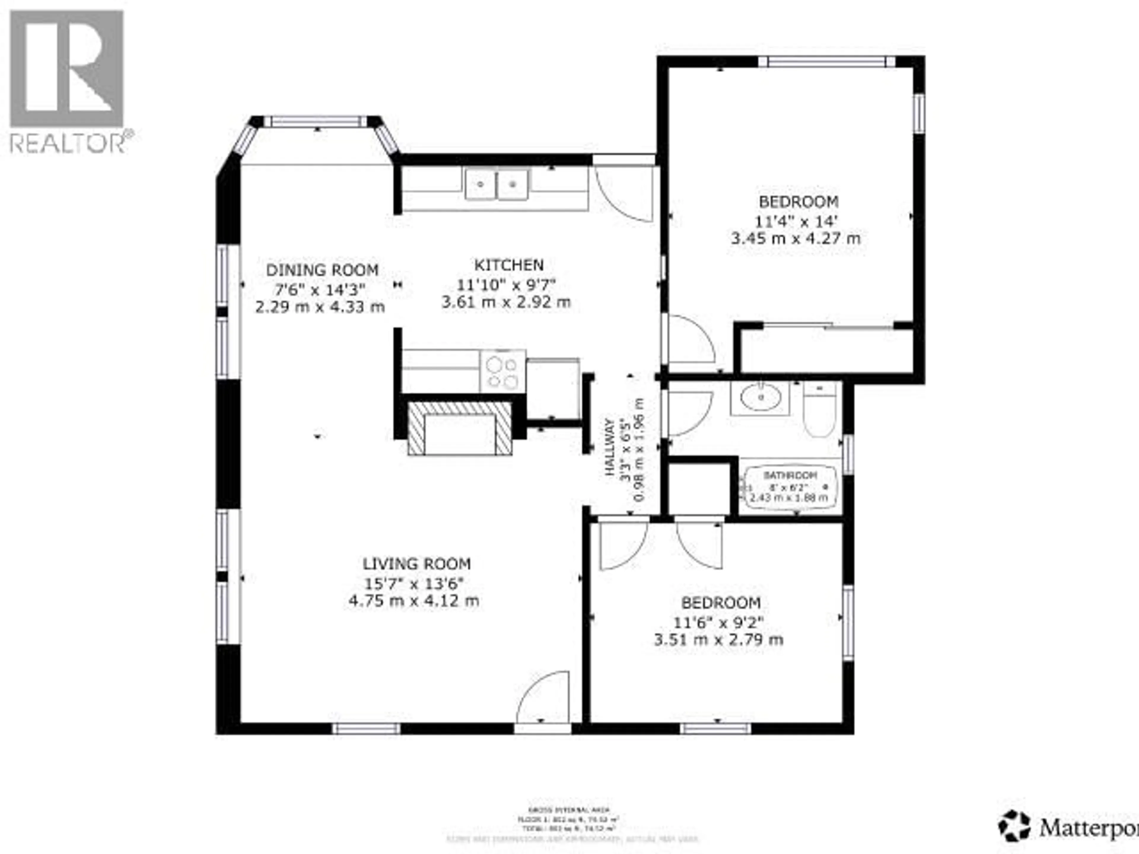 Floor plan for 4439 OMINECA AVE, Powell River British Columbia V8A2P8