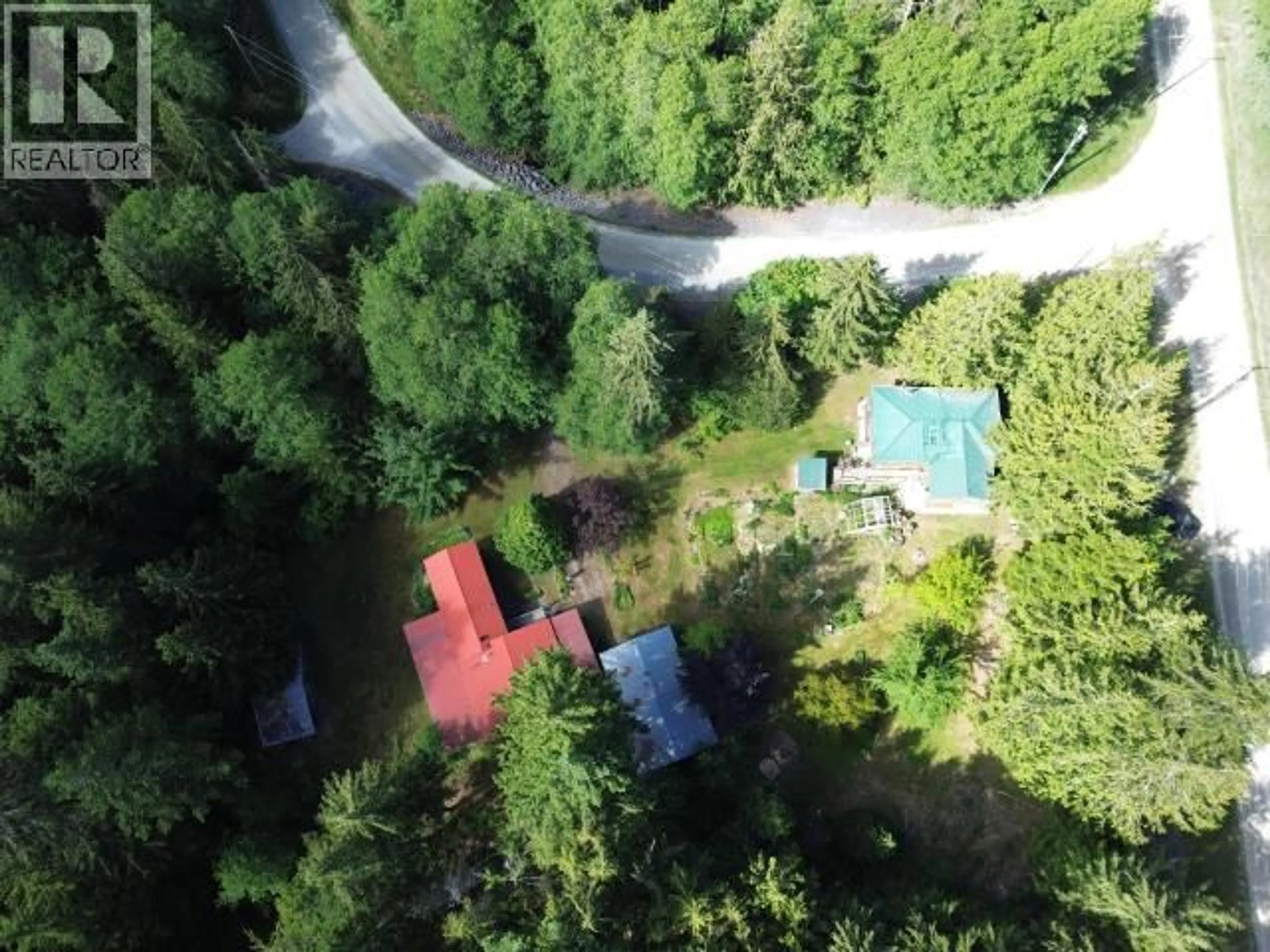 A pic from outside/outdoor area/front of a property/back of a property/a pic from drone, forest/trees view for 6980 SIENNA ROAD, Texada Island British Columbia V0N1W0