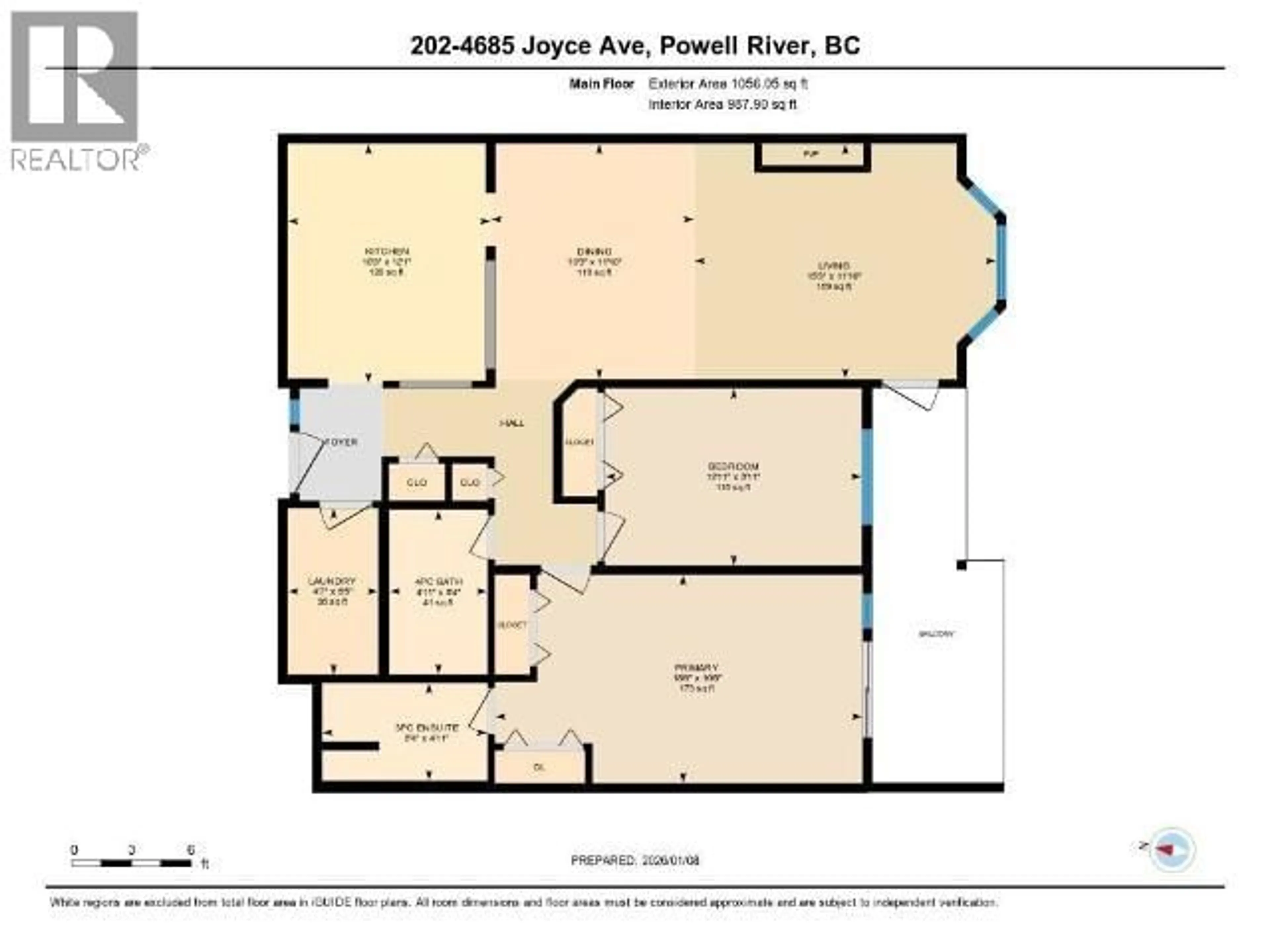 Floor plan for 202 - 4685 JOYCE AVE, Powell River British Columbia