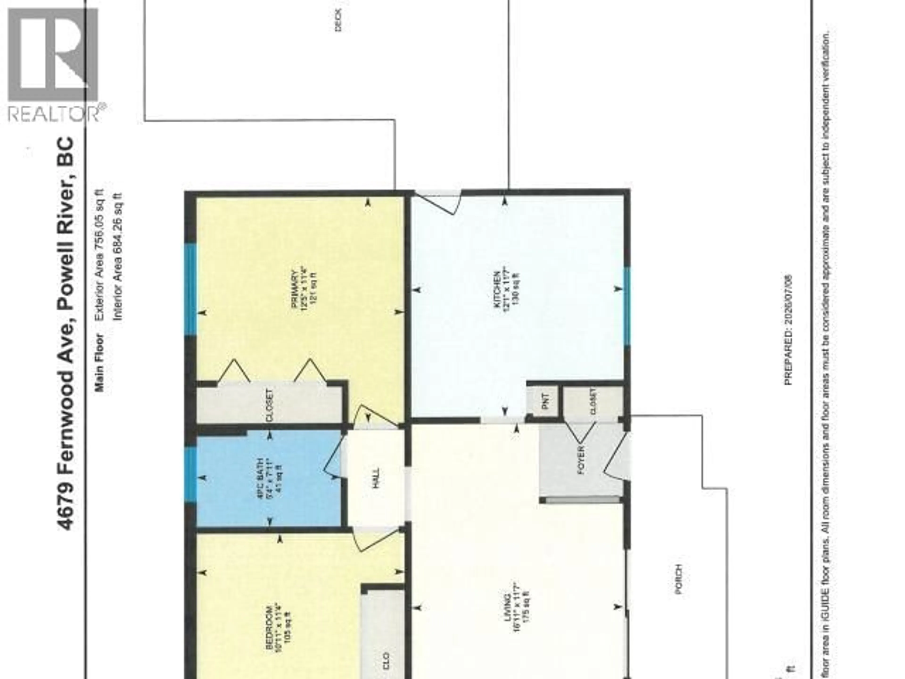 Floor plan for 4679 FERNWOOD AVE, Powell River British Columbia