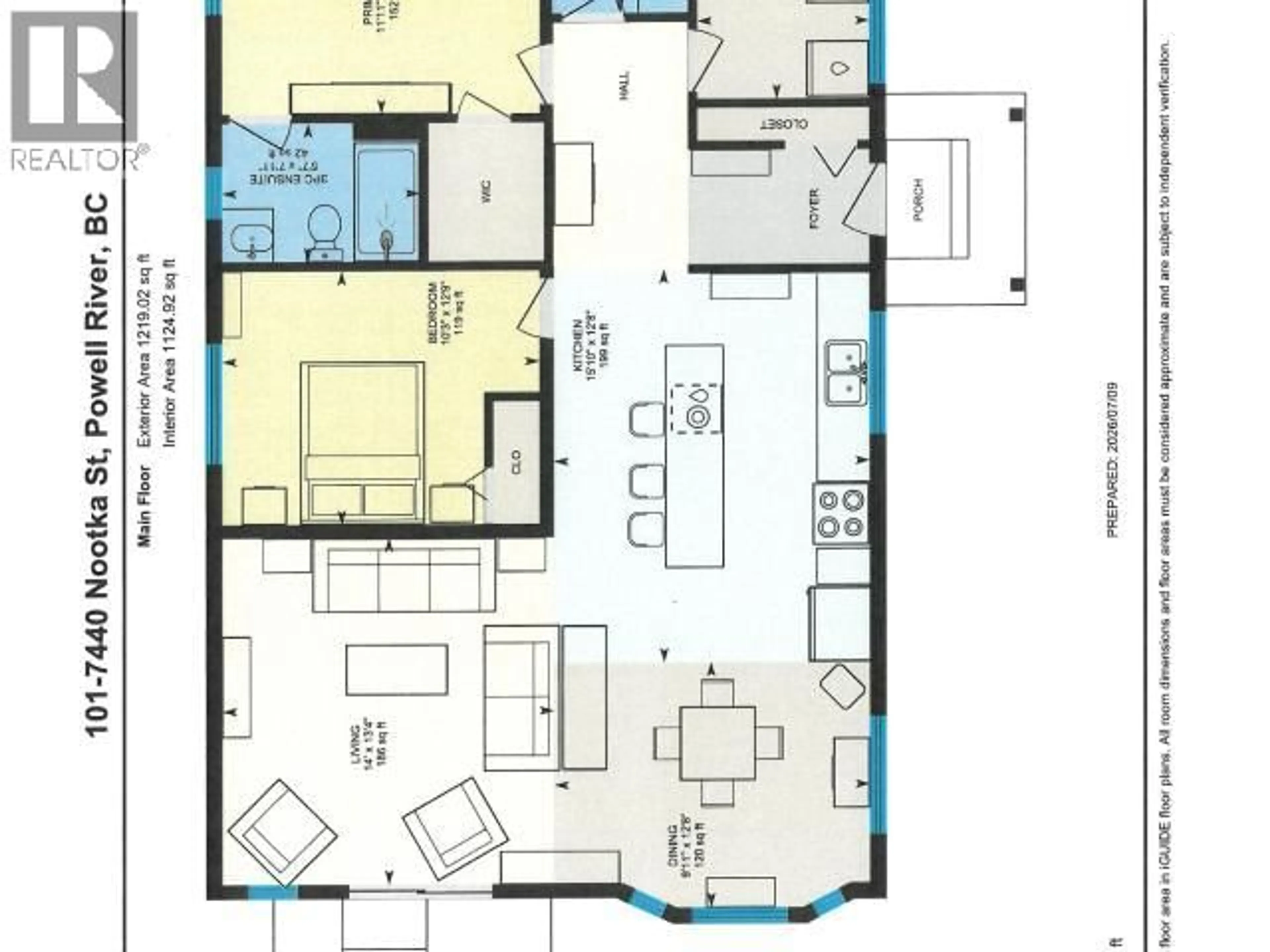 Floor plan for 101 - 7440 NOOTKA STREET, Powell River British Columbia V8A0P8