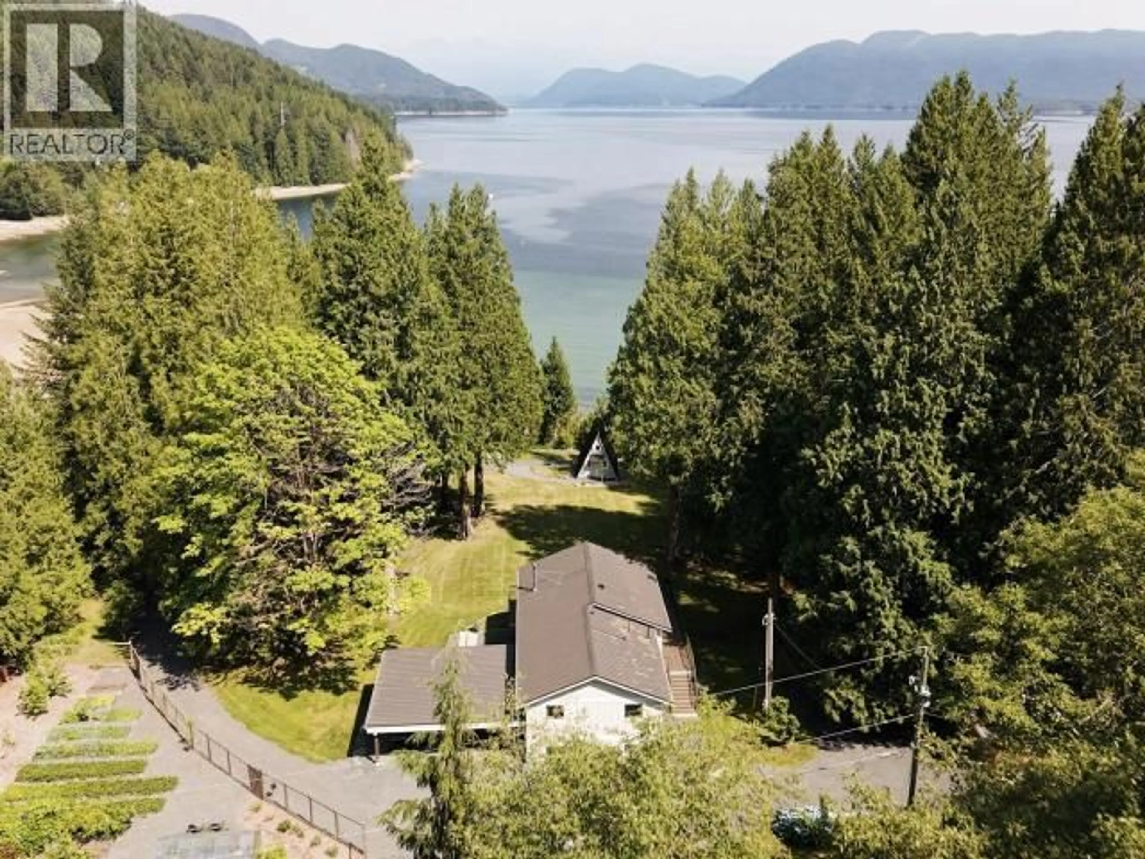 A pic from outside/outdoor area/front of a property/back of a property/a pic from drone, water/lake/river/ocean view for 2158 ROBERTS ROAD, Powell River British Columbia V8A0M8