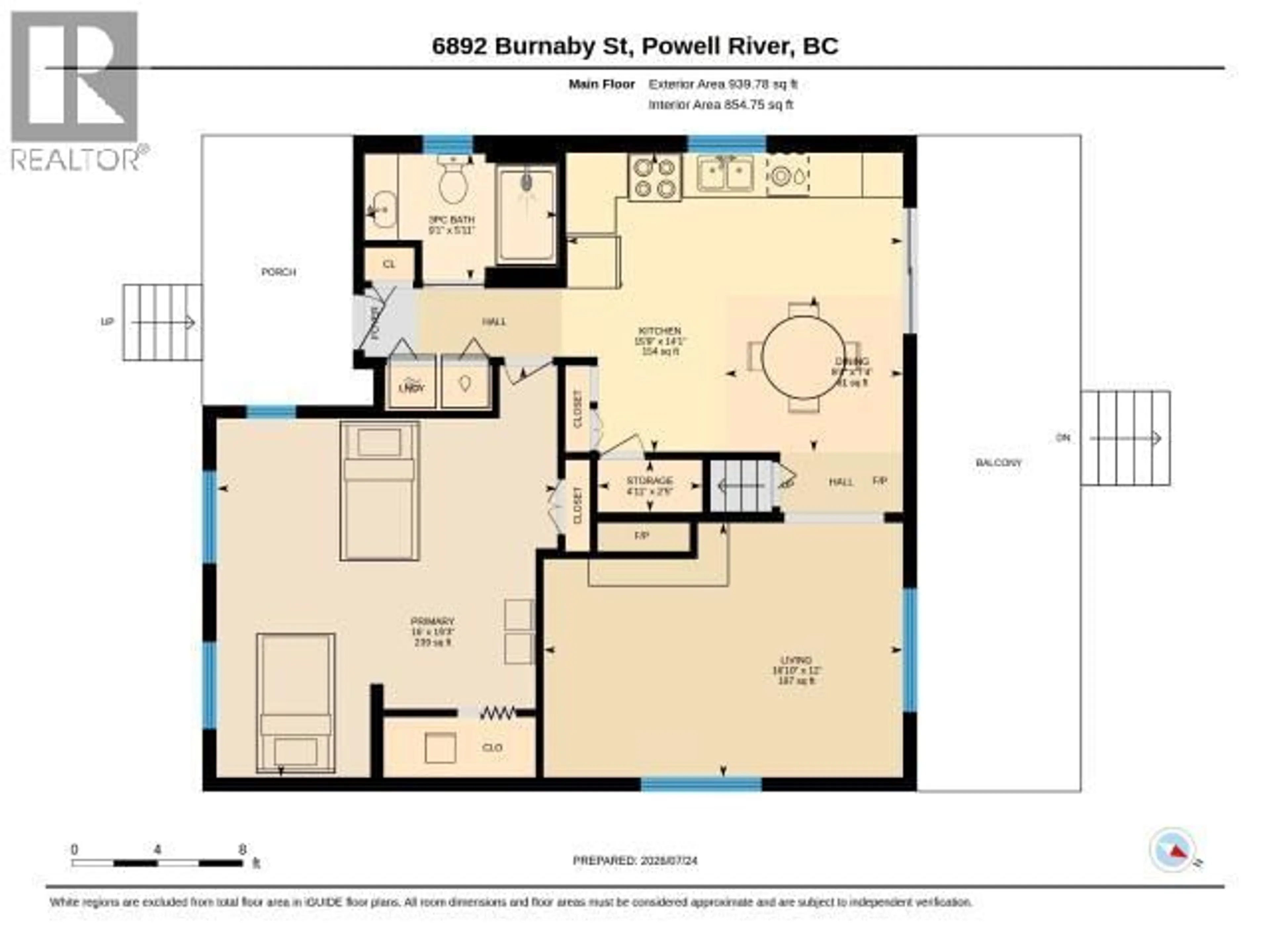 Floor plan for 6892 BURNABY STREET, Powell River British Columbia