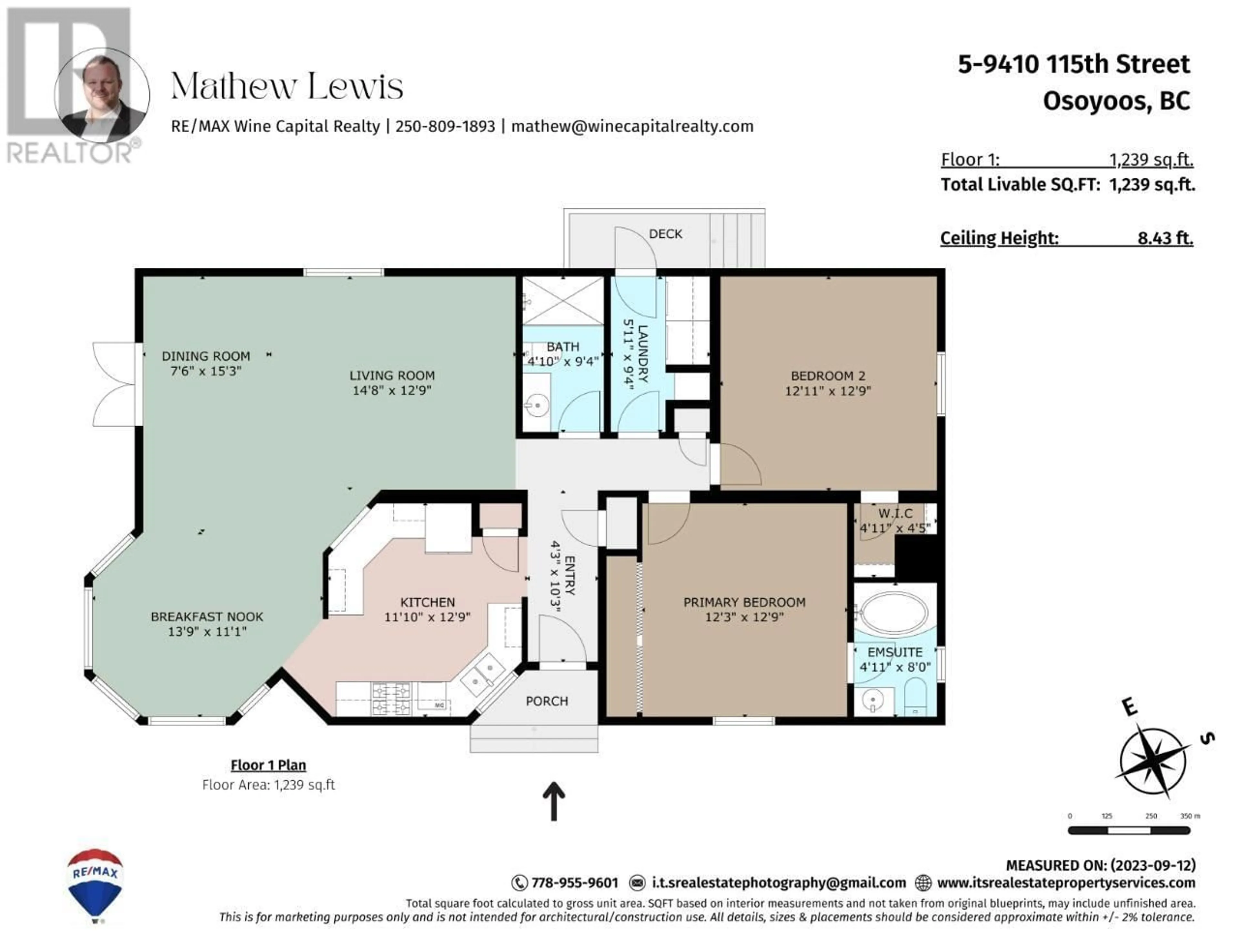 Floor plan for 9410 115TH Street Unit# 5, Osoyoos British Columbia V0H1V5