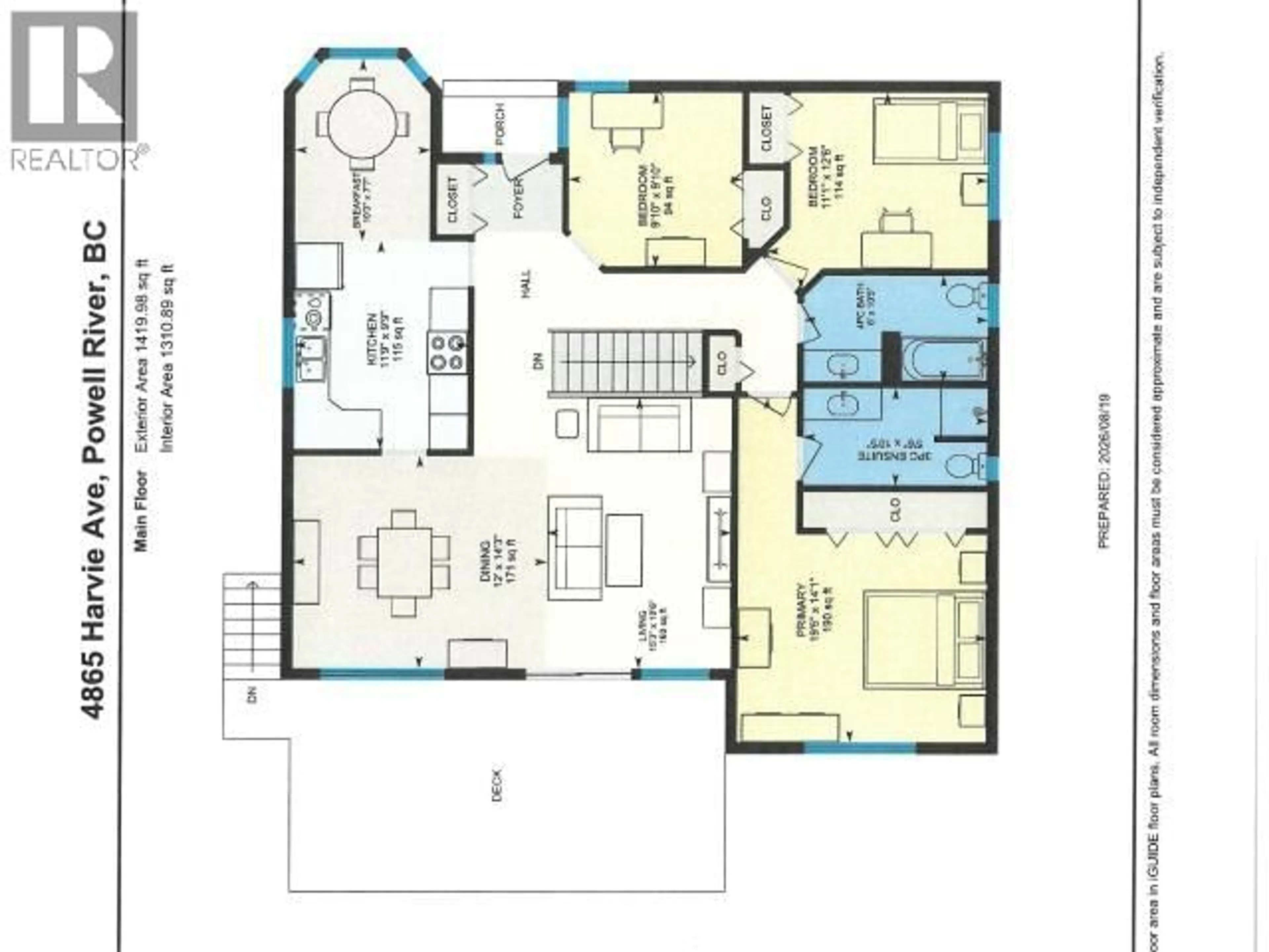 Floor plan for 4865 HARVIE AVE, Powell River British Columbia V8A5R6