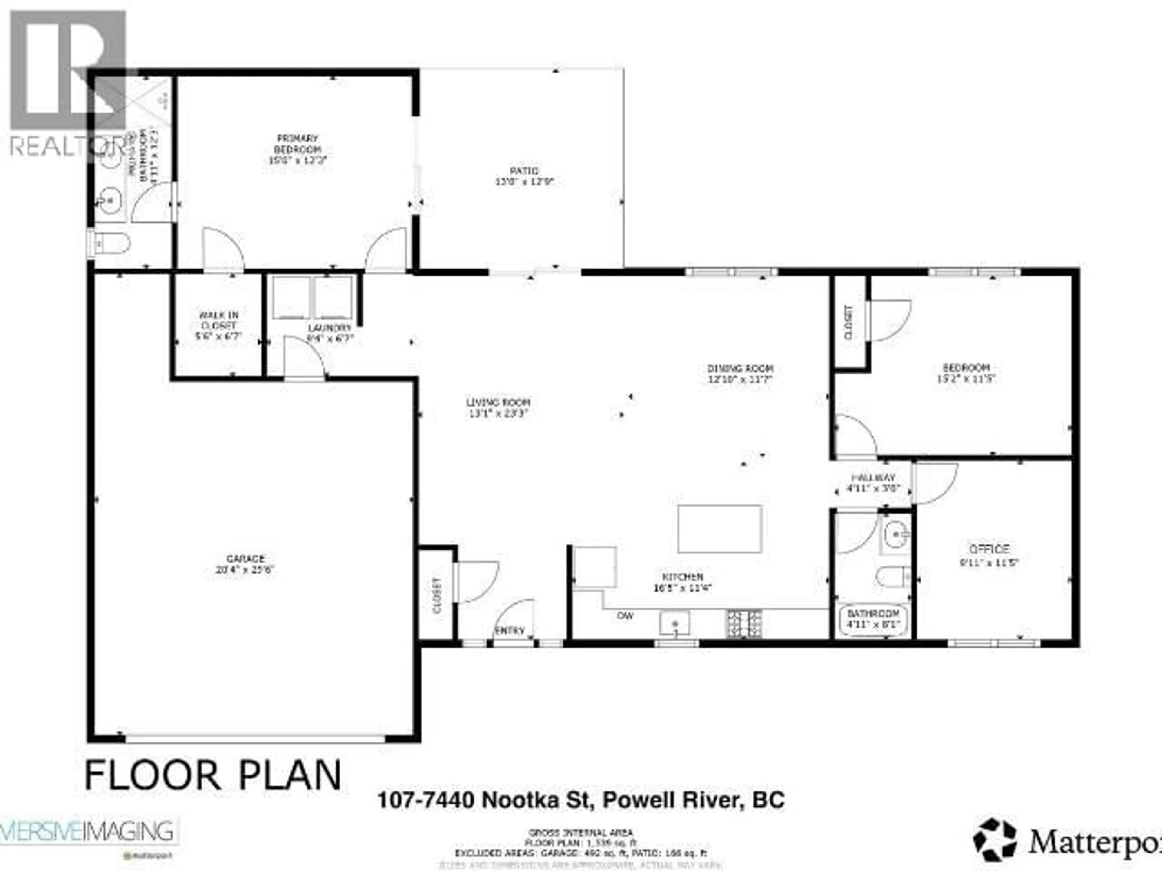 Floor plan for 107 - 7440 NOOTKA STREET, Powell River British Columbia V8A0P8