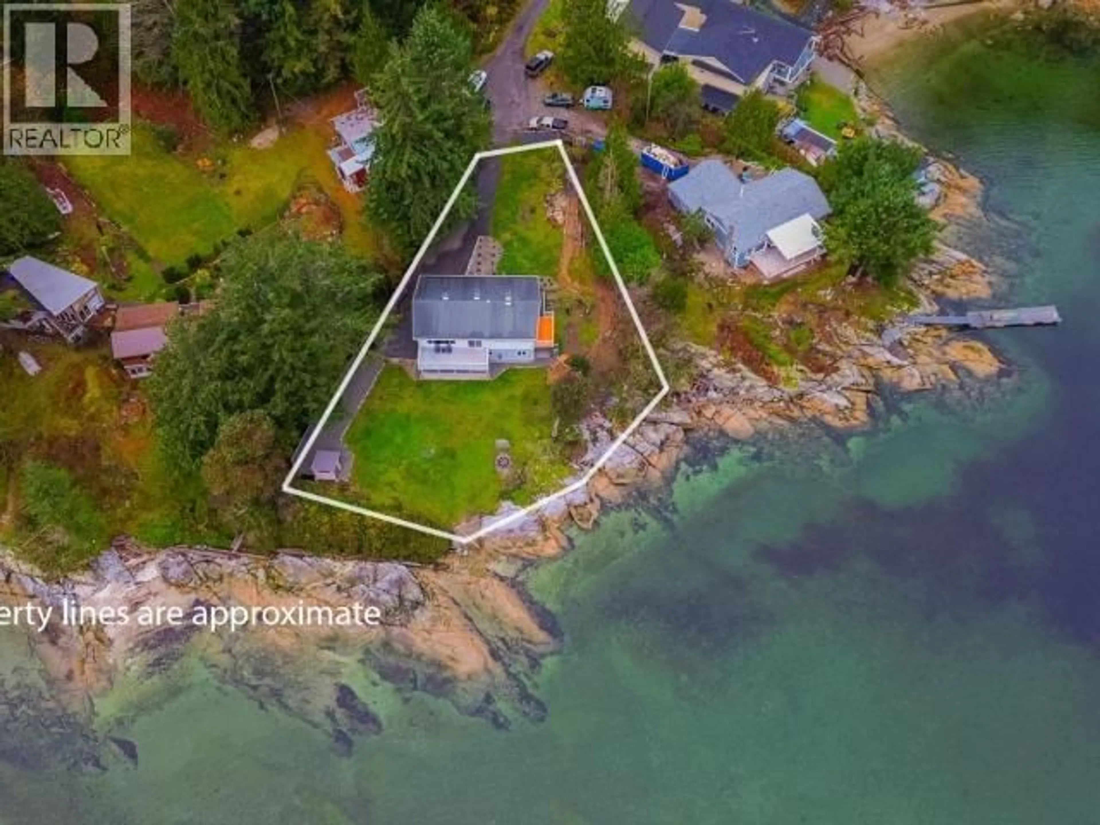 A pic from outside/outdoor area/front of a property/back of a property/a pic from drone, water/lake/river/ocean view for 2440 JENKINSON ROAD, Powell River British Columbia V8A0N2