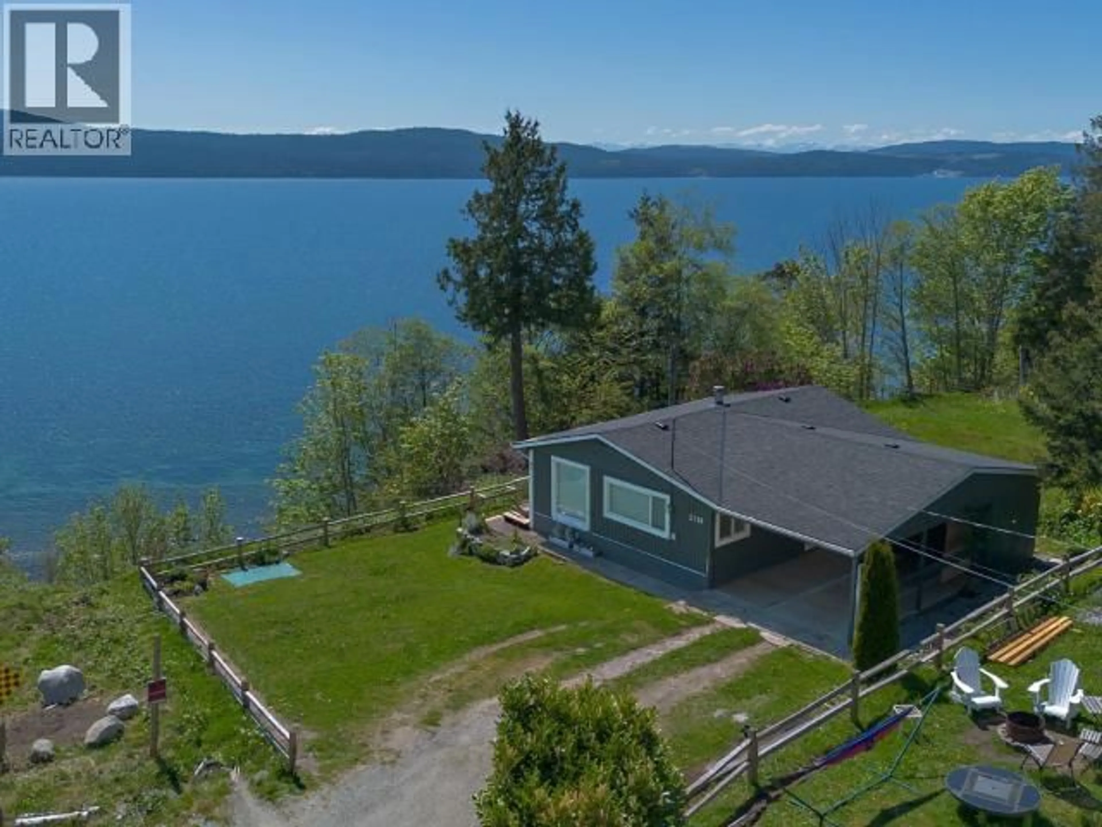 A pic from outside/outdoor area/front of a property/back of a property/a pic from drone, water/lake/river/ocean view for 2119 PALMER ROAD, Powell River British Columbia V8A0H8